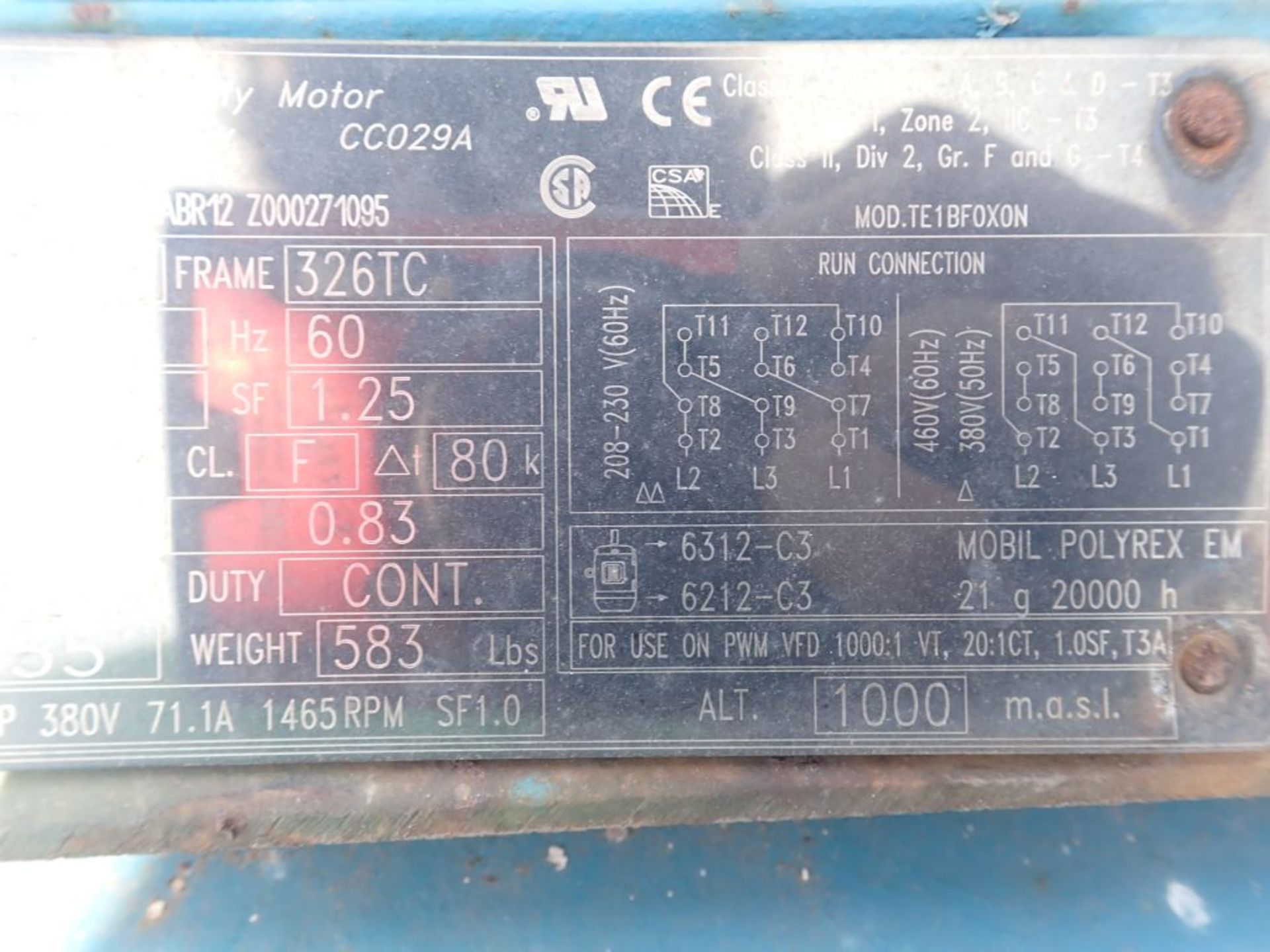 GR Centrifugal Pump | Model No. 112A20-B; 50 HP; 230/460V - Image 6 of 15