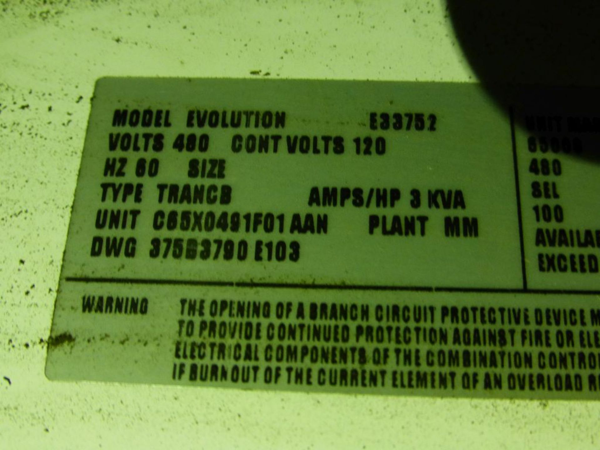 GE Evolution Series E 9000 Motor Control Center | Cat No. OC65X049/F01; 800A; Includes:; (2) 25 HP - Image 7 of 30