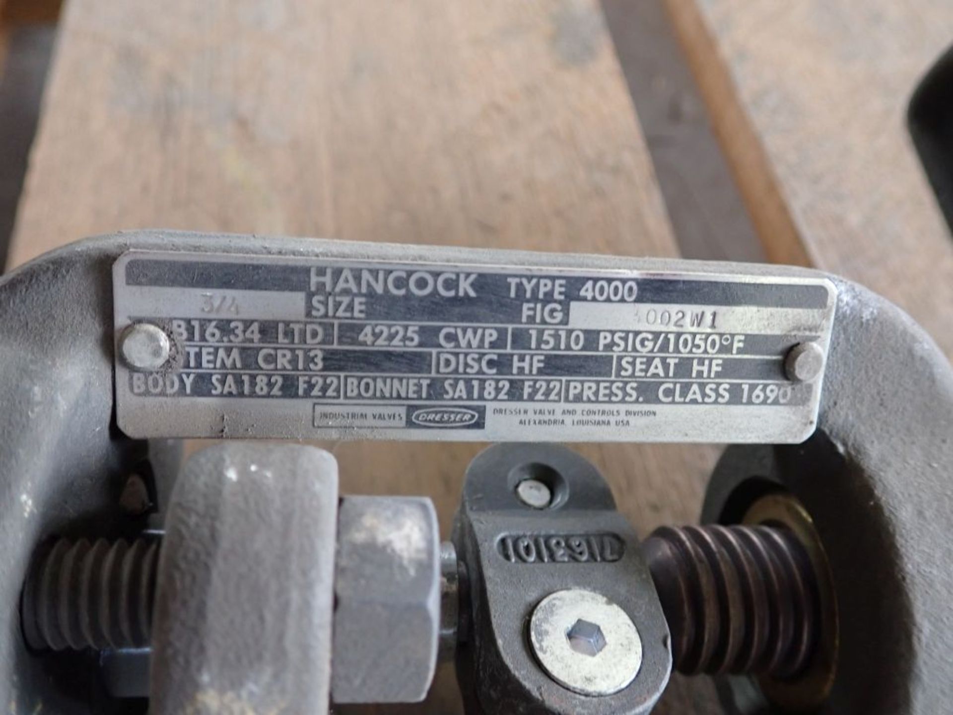 Lot of (3) Dresser Hancock Industrial Valves | (2) Type: 4000, Fig No. 4002 W1; (1) Type: 4000, - Image 15 of 15