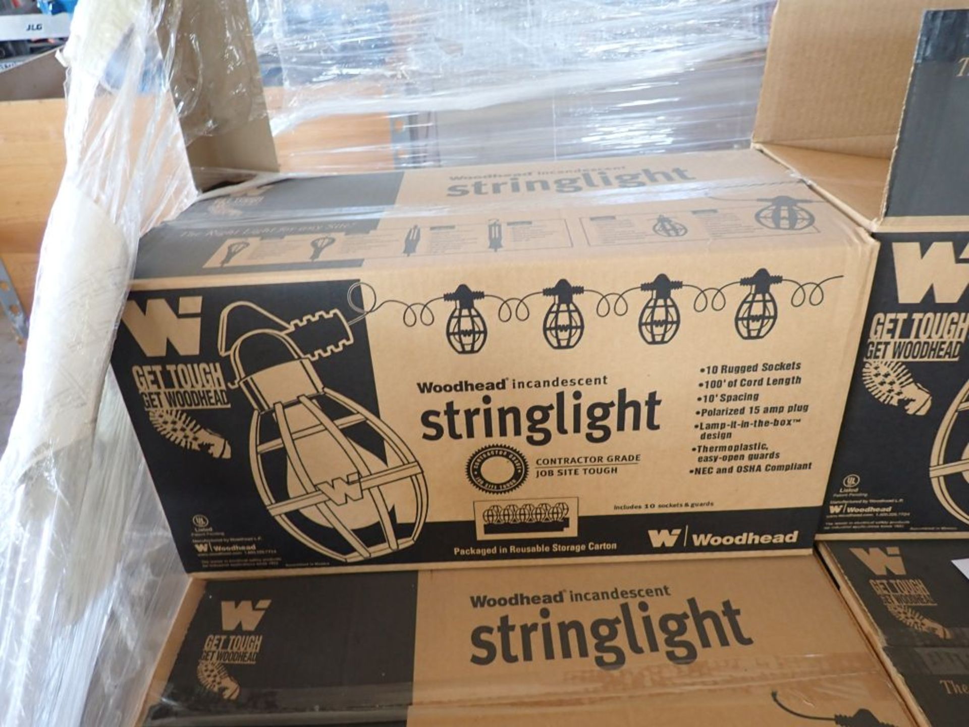 Lot of (8) Woodhead Incandescent String Lights | Cat No. 302SRL; 10-Sockets; 100'; Yellow - Image 11 of 15