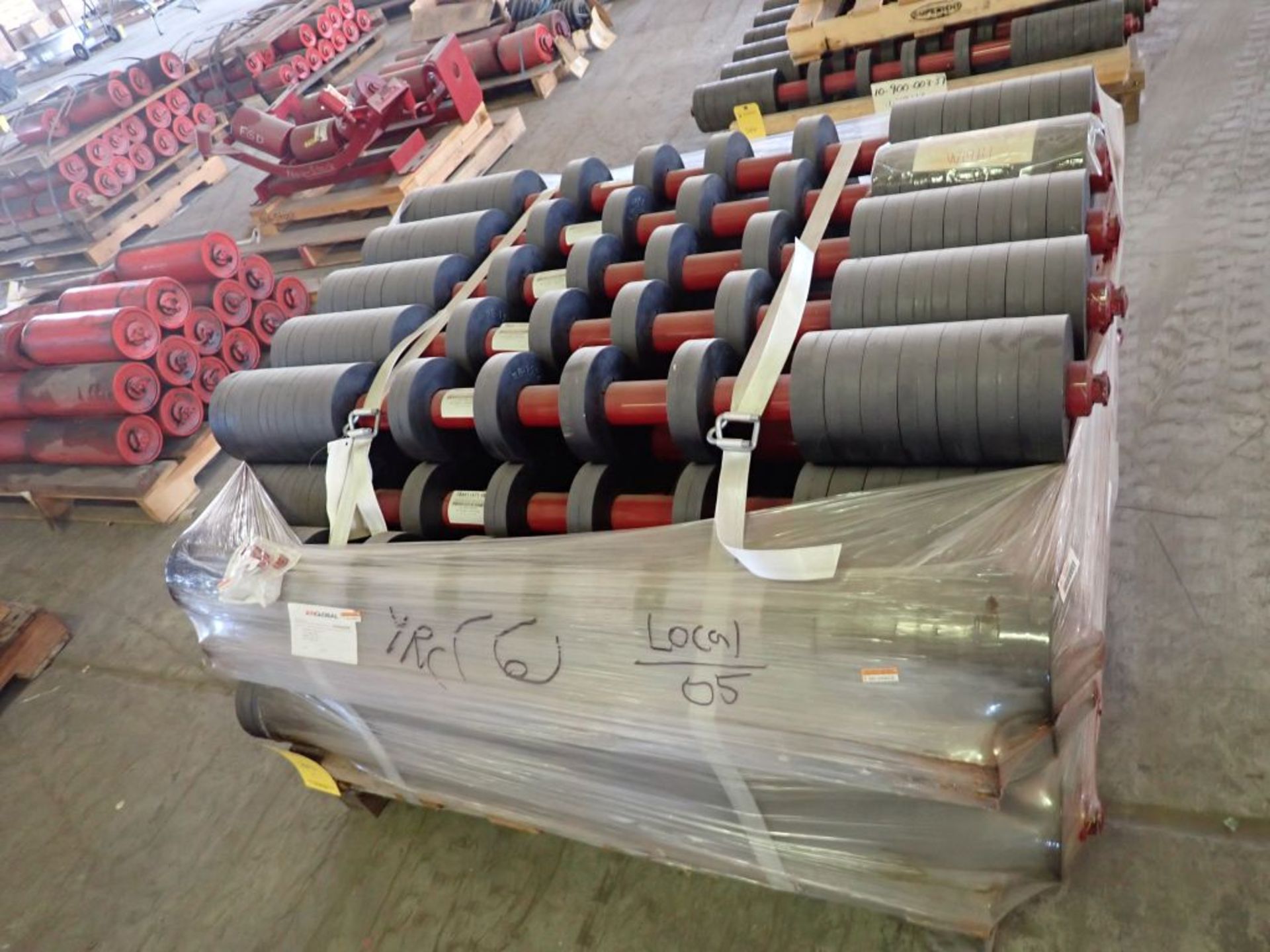 Lot of (25) Joy Global Conveyors Inc Assembly Rolls | Model No. 78AK11471.48S; 6" x 51H+RD RET SPS