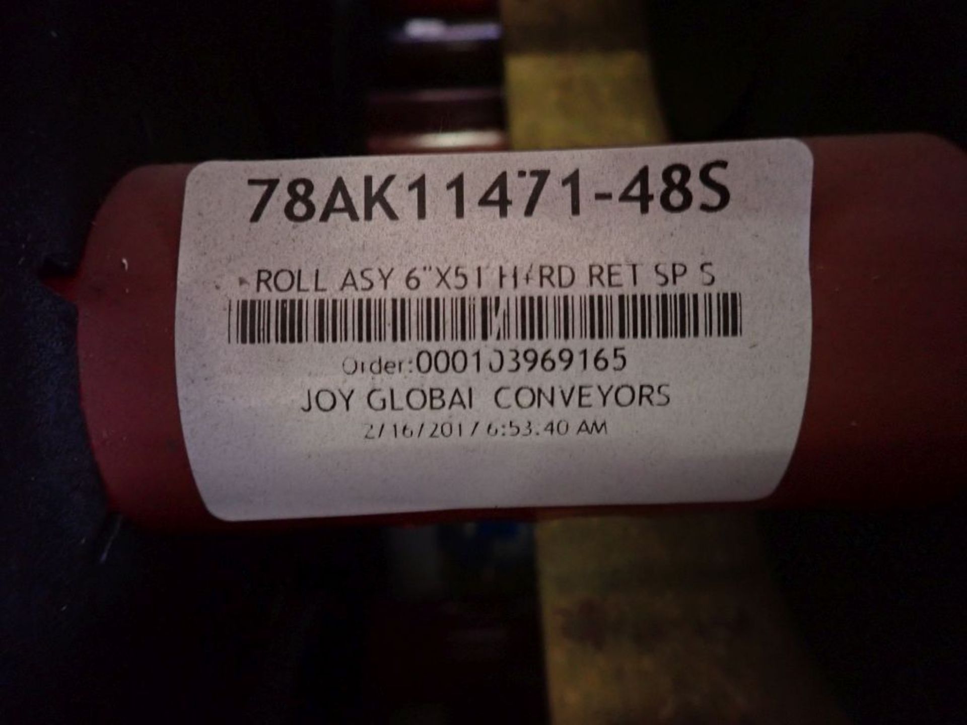 Lot of (25) Joy Global Conveyors Inc Assembly Rolls | Model No. 78AK11471.48S; 6" x 51H+RD RET SPS - Image 6 of 10