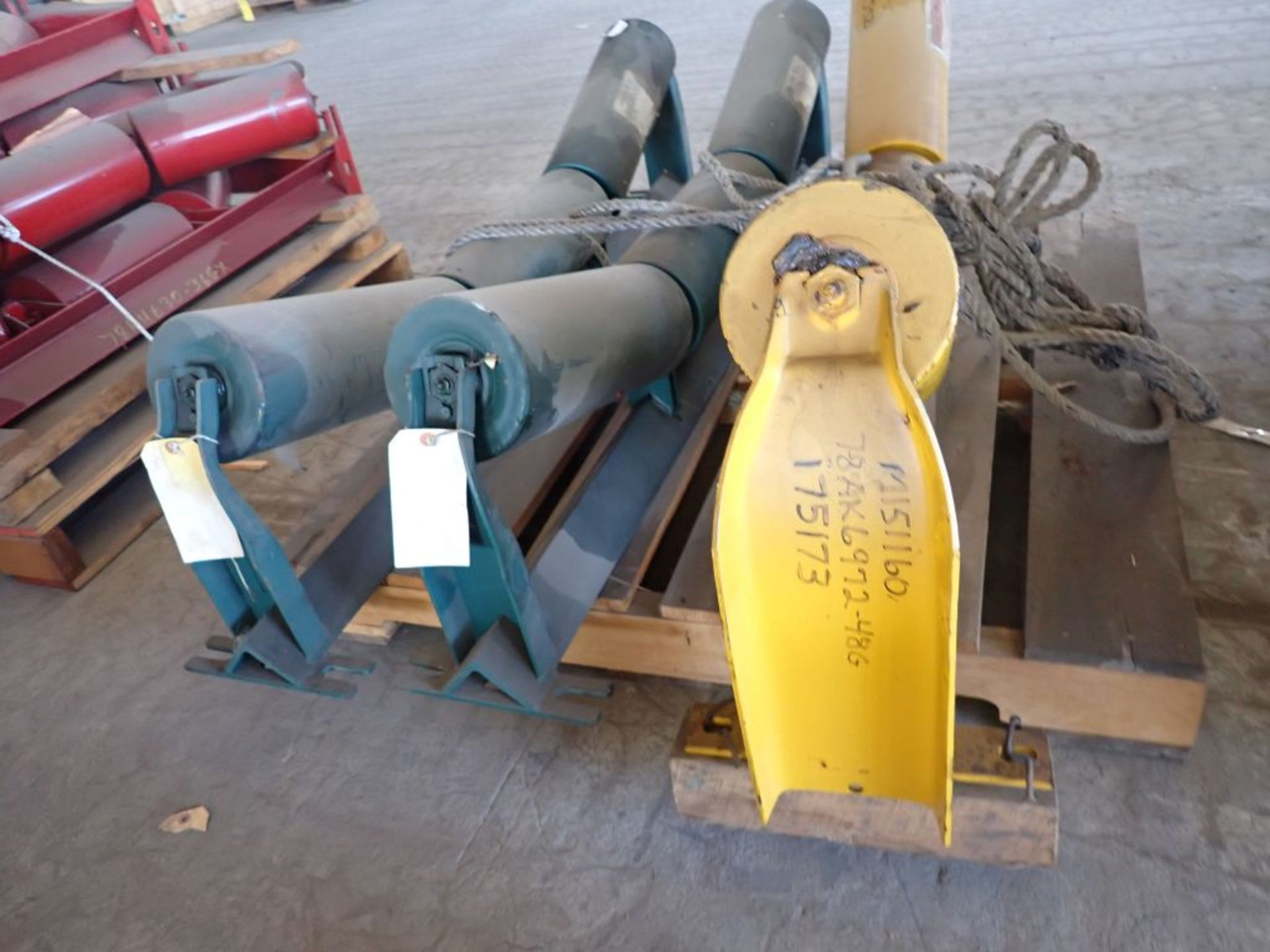 Lot of (3) Troughing Components | (1) Roll Idler Assembly; (1) Yellow Roll Scale - Image 8 of 11
