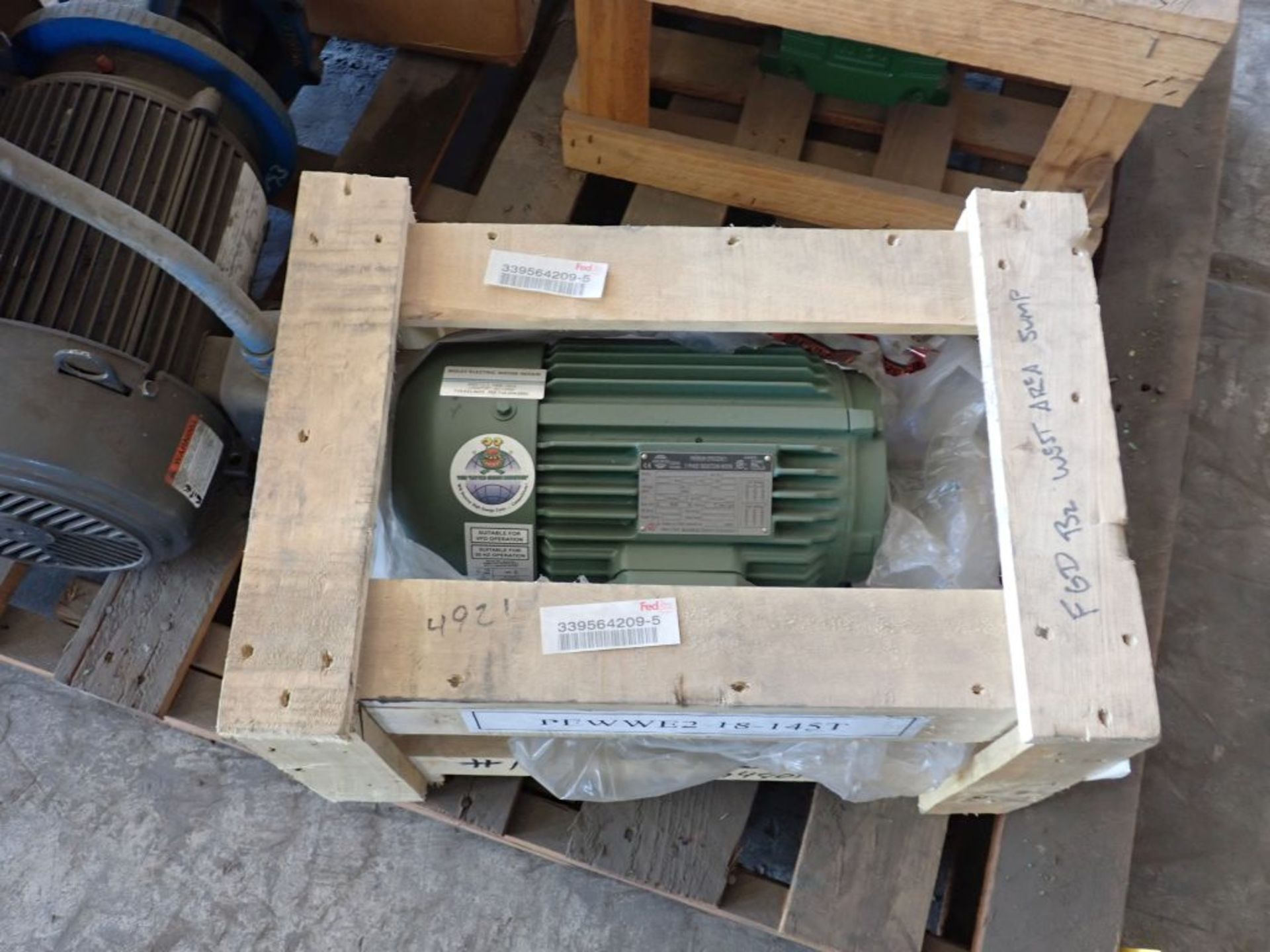 Lot of (5) Assorted Motors | (1) Worldwide Induction 2 HP Motor, Model No. PEWW32-18-145T, 2 HP, - Image 4 of 14