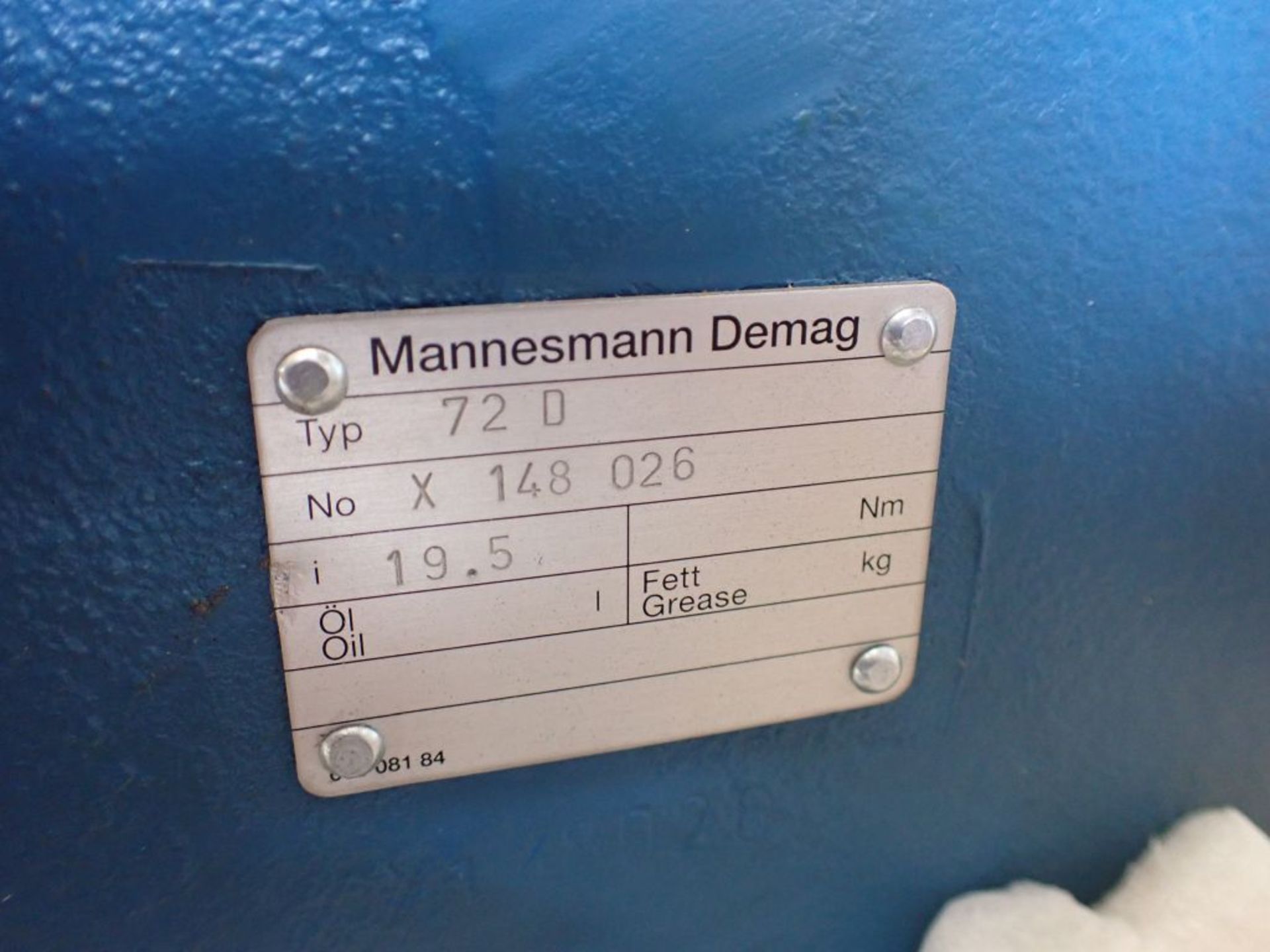 Mannesmann Demag Gearbox | Model No. X 148 026; Type: 19.5 - Image 7 of 7