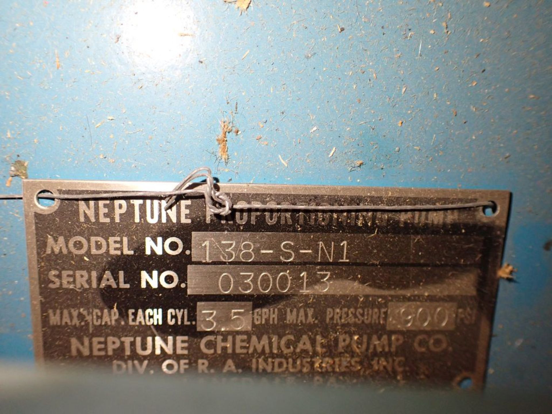 Lot of (3) Pumps and (1) Switch | (3) Neptune Chem-Jector Pump, Model No. 138-S-N1; (1) Johnson - Image 11 of 11