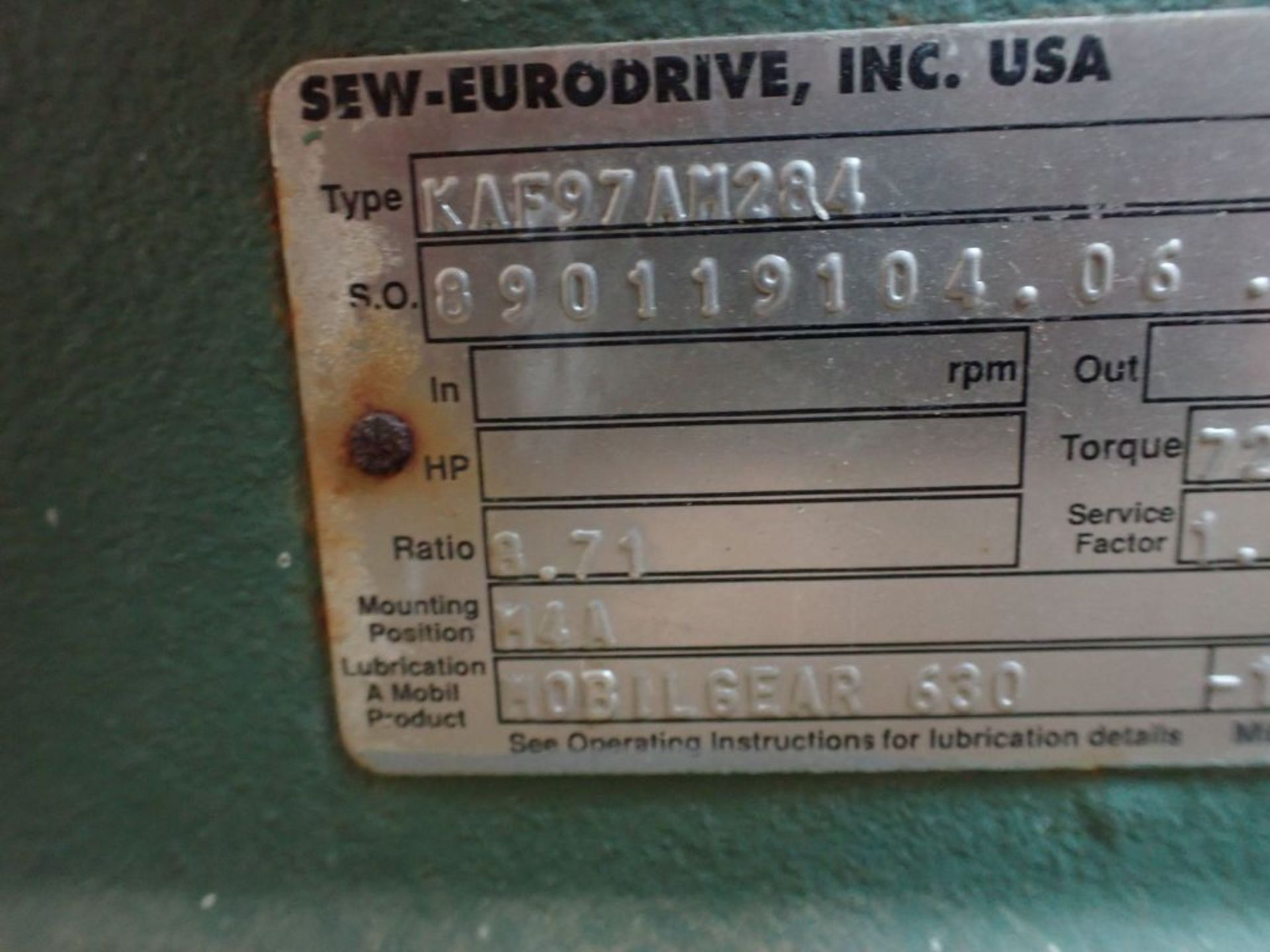 Sew Eurodrive Geardrive | Type: KAF97AM28.4; Torque: 7260 lbs/Inch; Ratio: 8.71 - Image 9 of 9