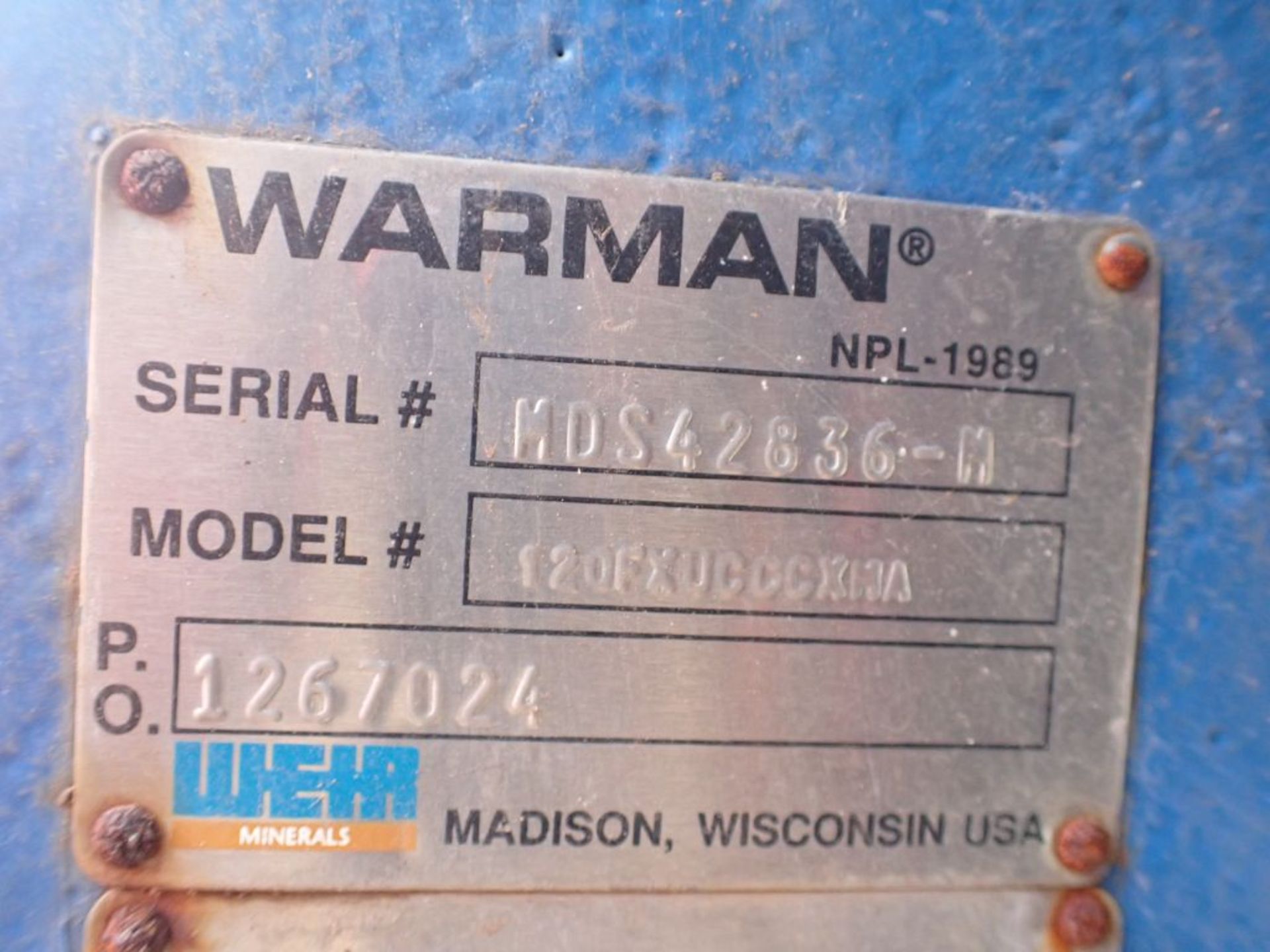 Warman Slurry Pump | Model No. 120FXUCCXNA; Includes:; Teco Westinghouse 37.3 HP Motor, Type: - Image 10 of 15