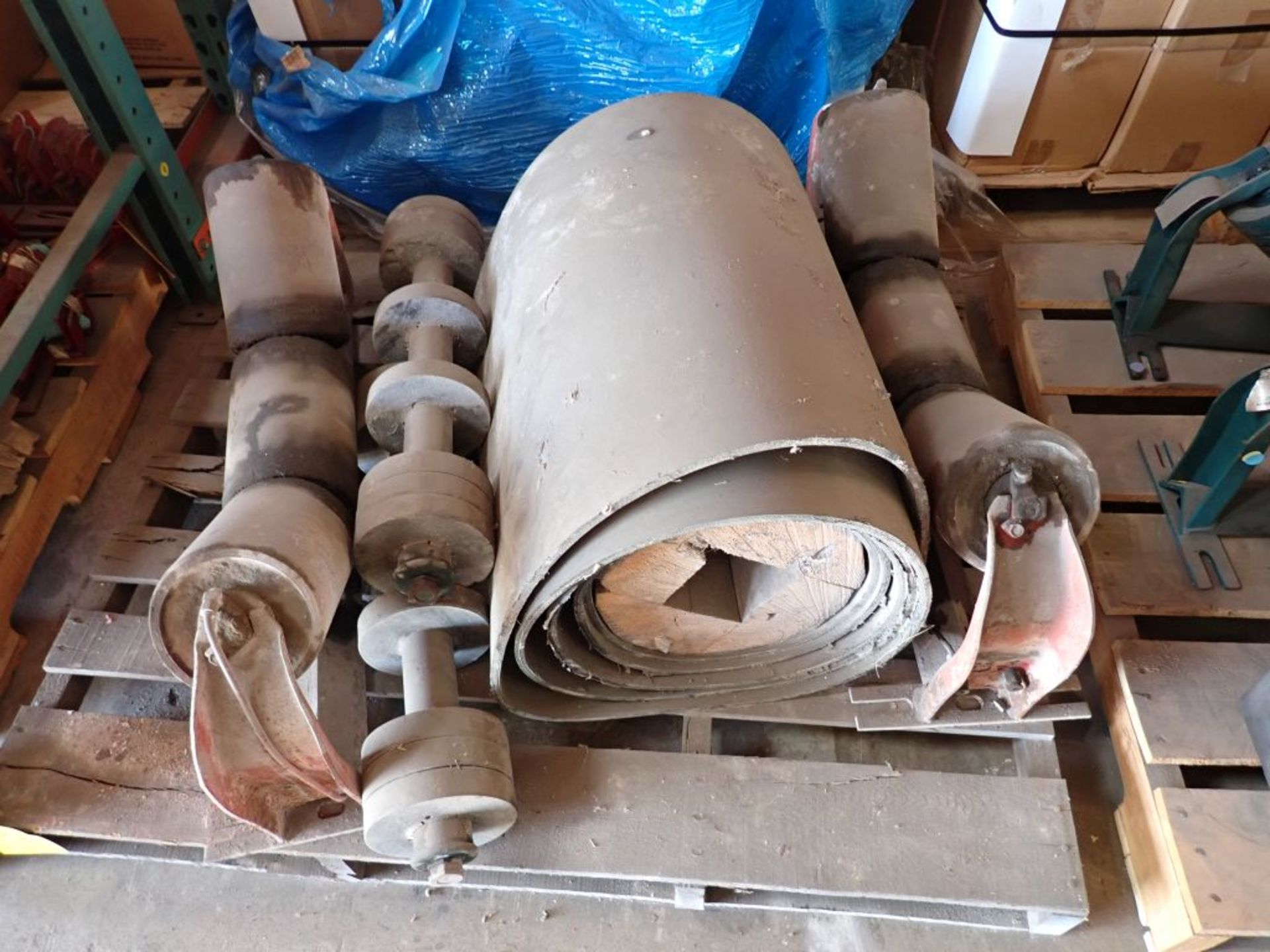 Lot of Assorted Components | Includes:; Idler Assembly; Conveyor Belt Roll - Image 2 of 12