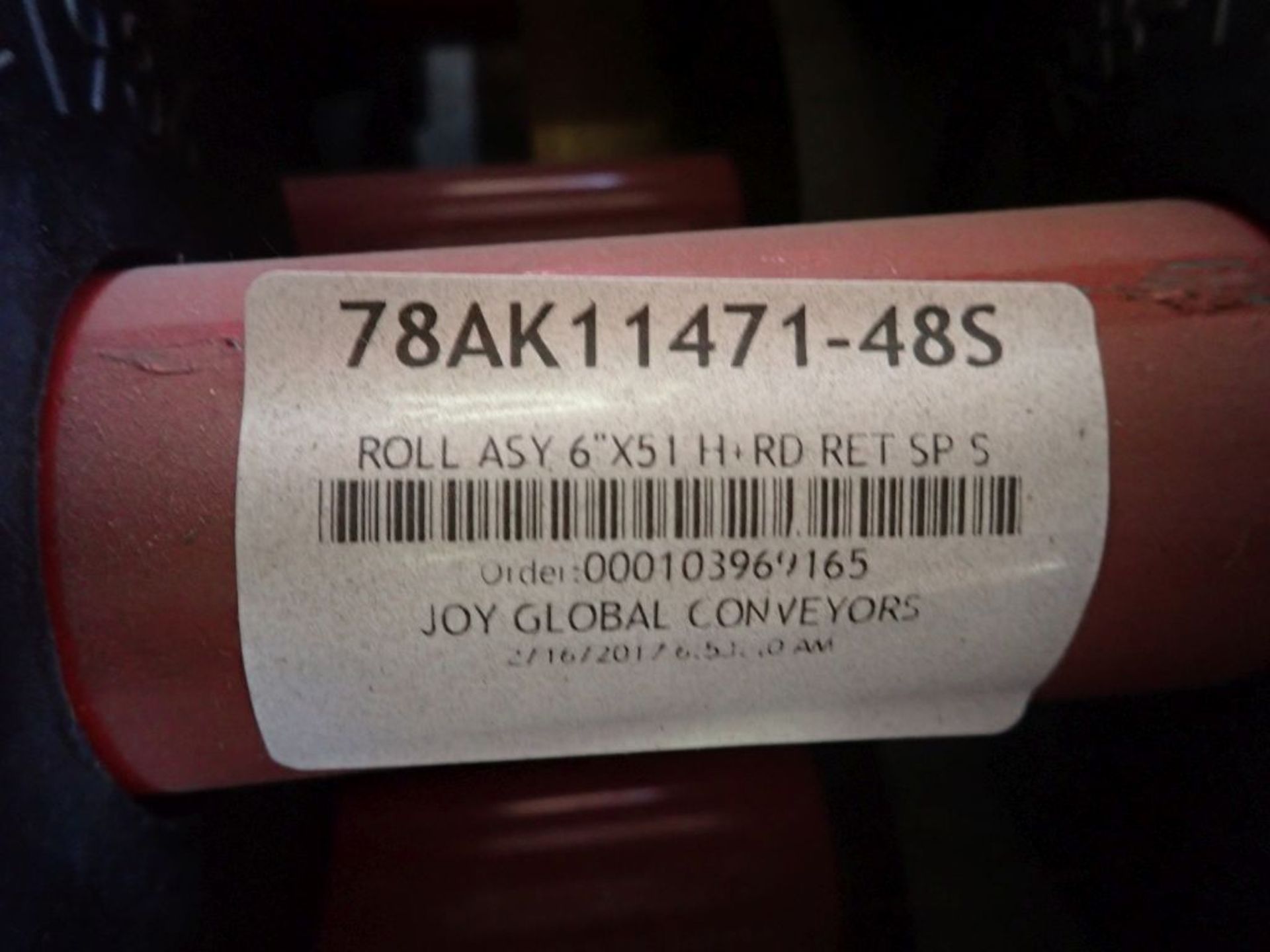 Lot of (25) Joy Global Conveyors Inc Assembly Rolls | Model No. 78AK11471.48S; 6" x 51H+RD RET SPS - Image 10 of 10