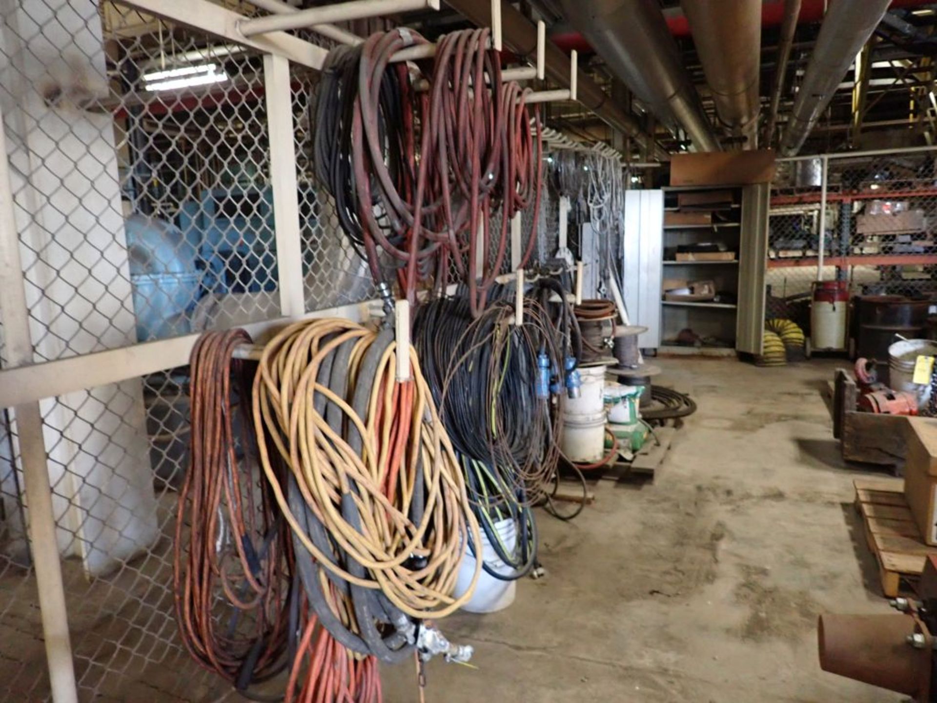 Lot of Assorted Hanging Components | Includes:; Hose; Steel Lifting Cable; Rope - Image 2 of 18