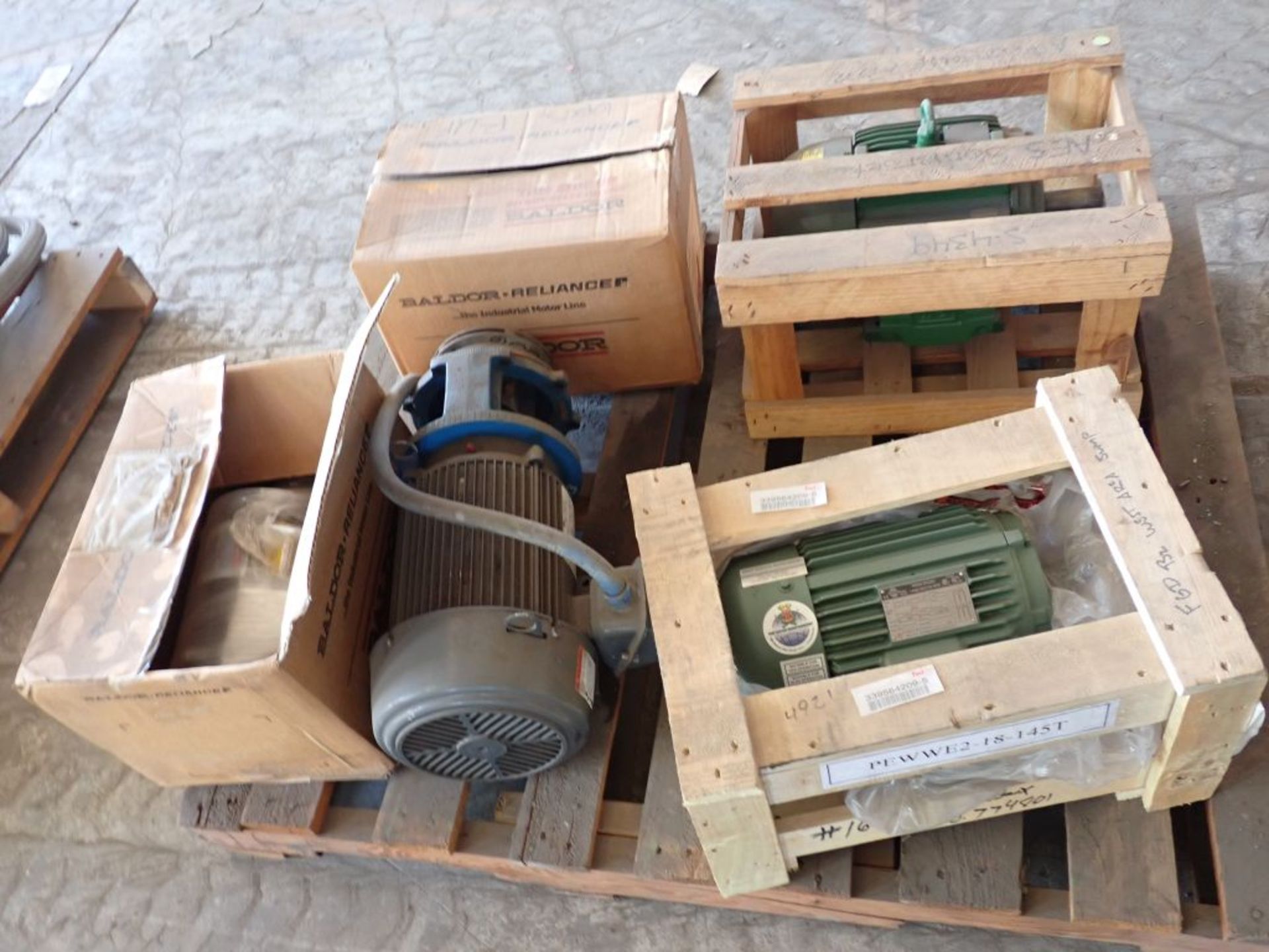 Lot of (5) Assorted Motors | (1) Worldwide Induction 2 HP Motor, Model No. PEWW32-18-145T, 2 HP, - Image 2 of 14