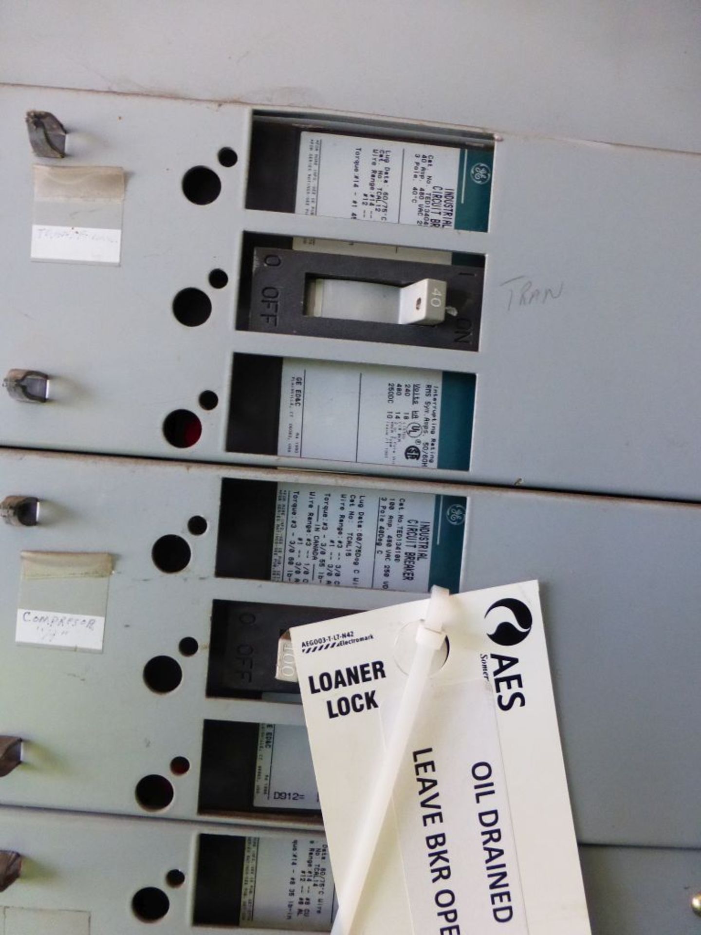 GE Spectra Series Panelboard | Circuit Breakers Include:; (1) 1200A; (3) 100A; (1) 25A; (3) 600A; ( - Image 8 of 13