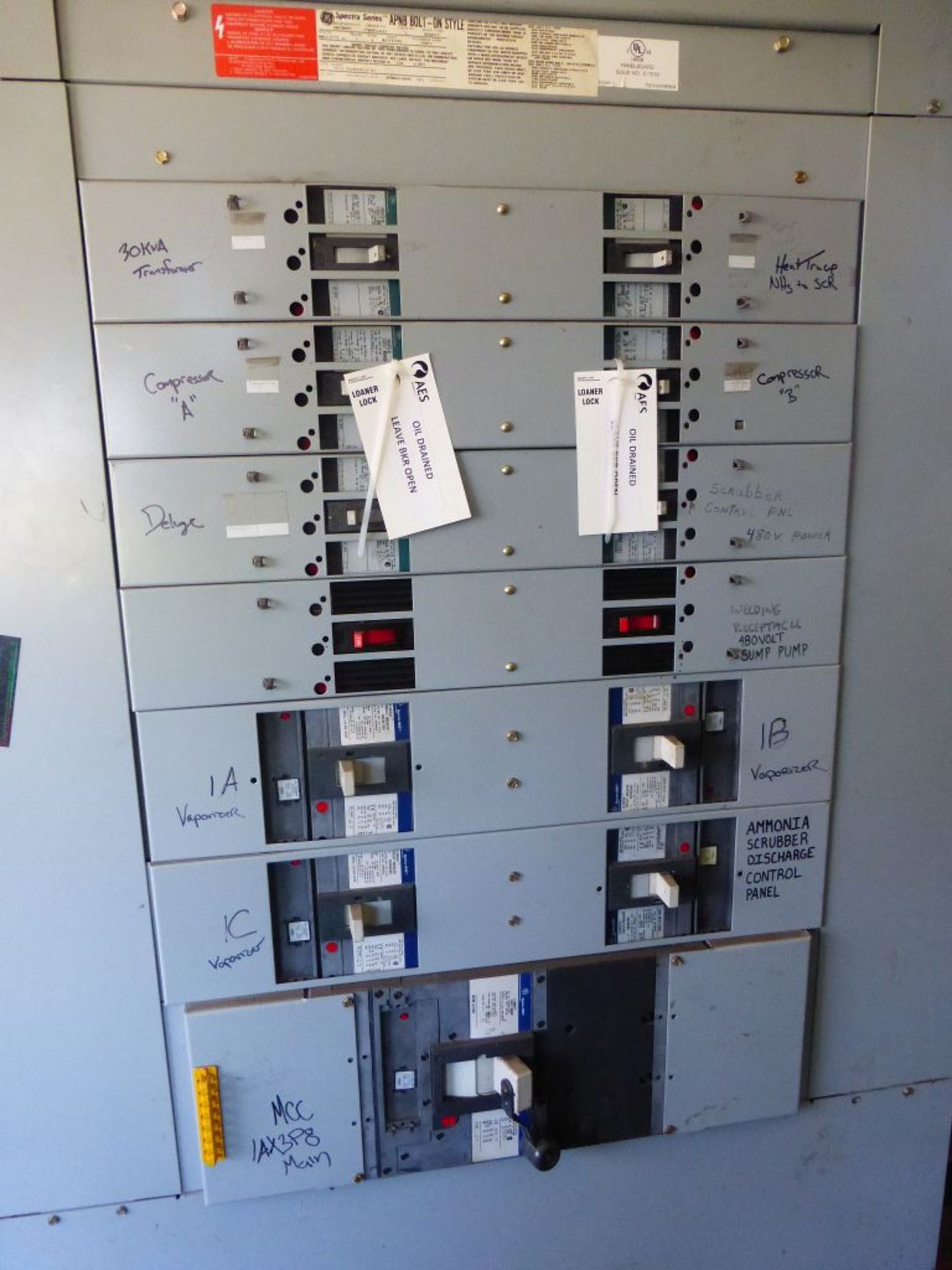 GE Spectra Series Panelboard | Circuit Breakers Include:; (1) 1200A; (3) 100A; (1) 25A; (3) 600A; ( - Image 3 of 13