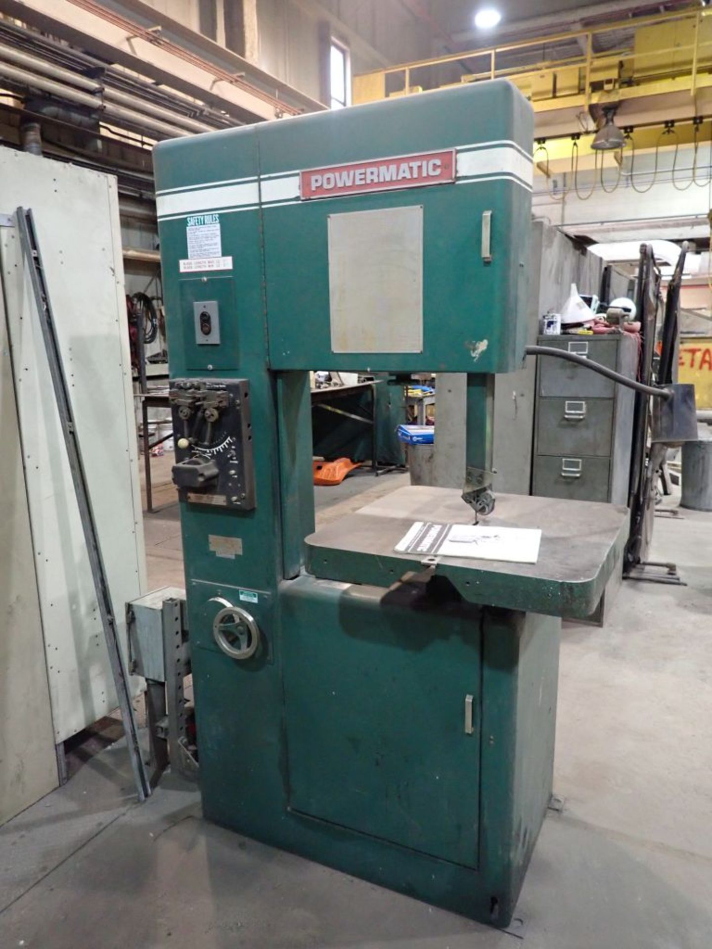 Powermatic 20" Vertical Bandsaw w/ Blade Welder | Model No. 87; 8A; 460V; Includes Maintenance - Image 3 of 13