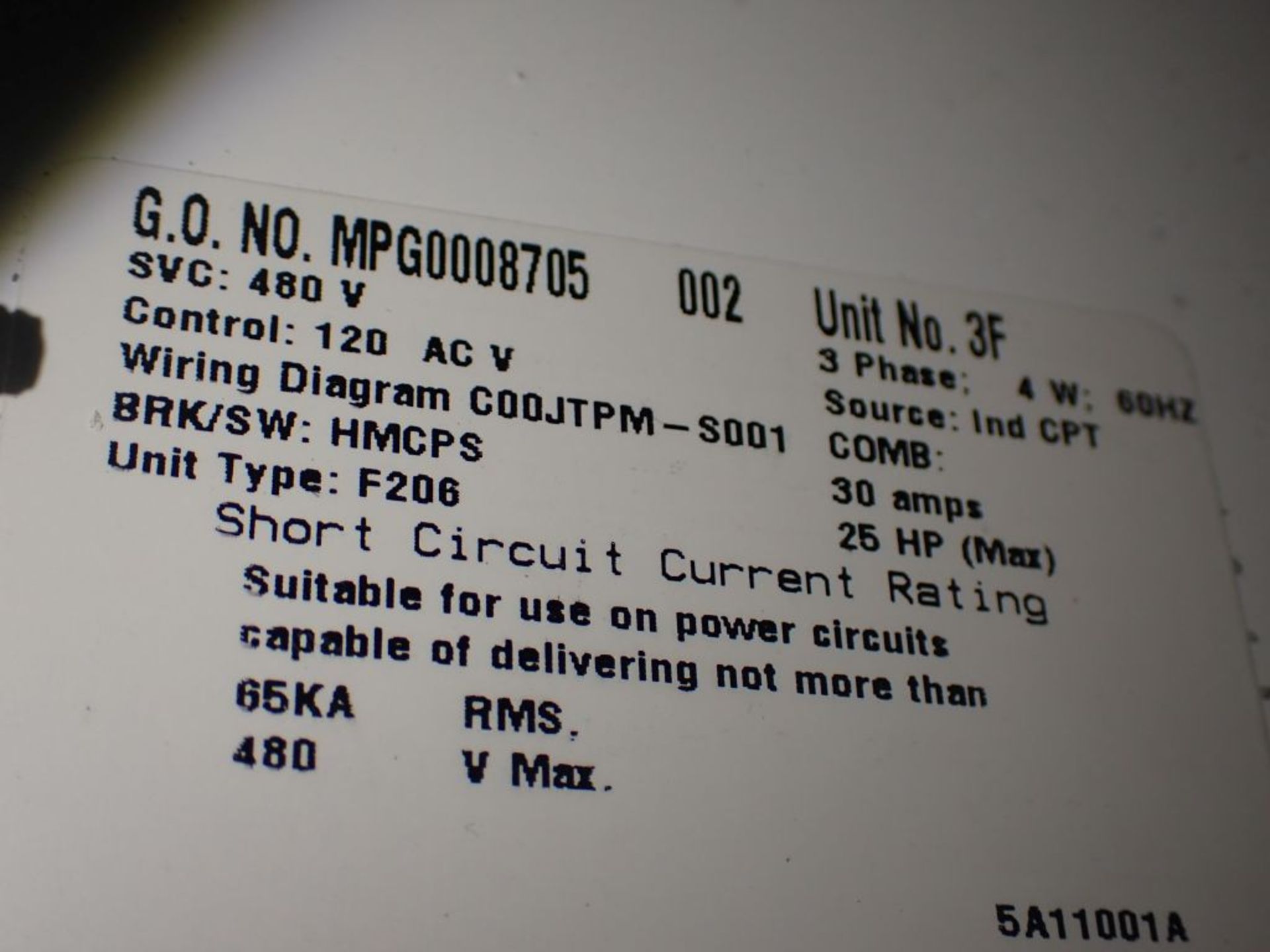 Eaton Freedom 2100 Series Motor Control Center | (2) F206-30A-25HP; (9) F206-30A-10HP; (1) F206- - Image 23 of 84