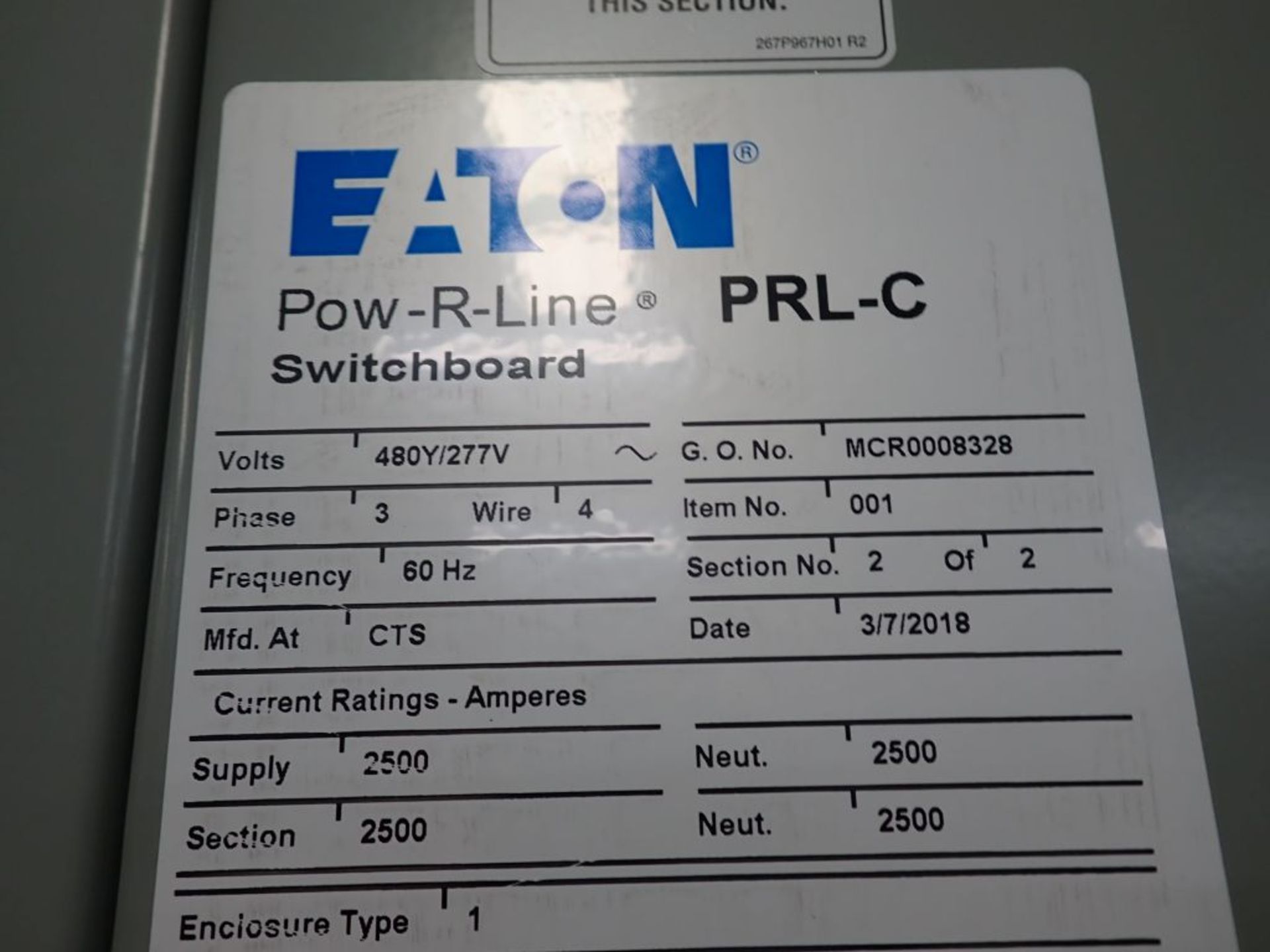 Eaton Transfer Switch | Cat No. ATV9MGB32500XSU; 480V; 3 PH; 2500A; (2) Eaton Magnum DS Circuit - Image 50 of 50