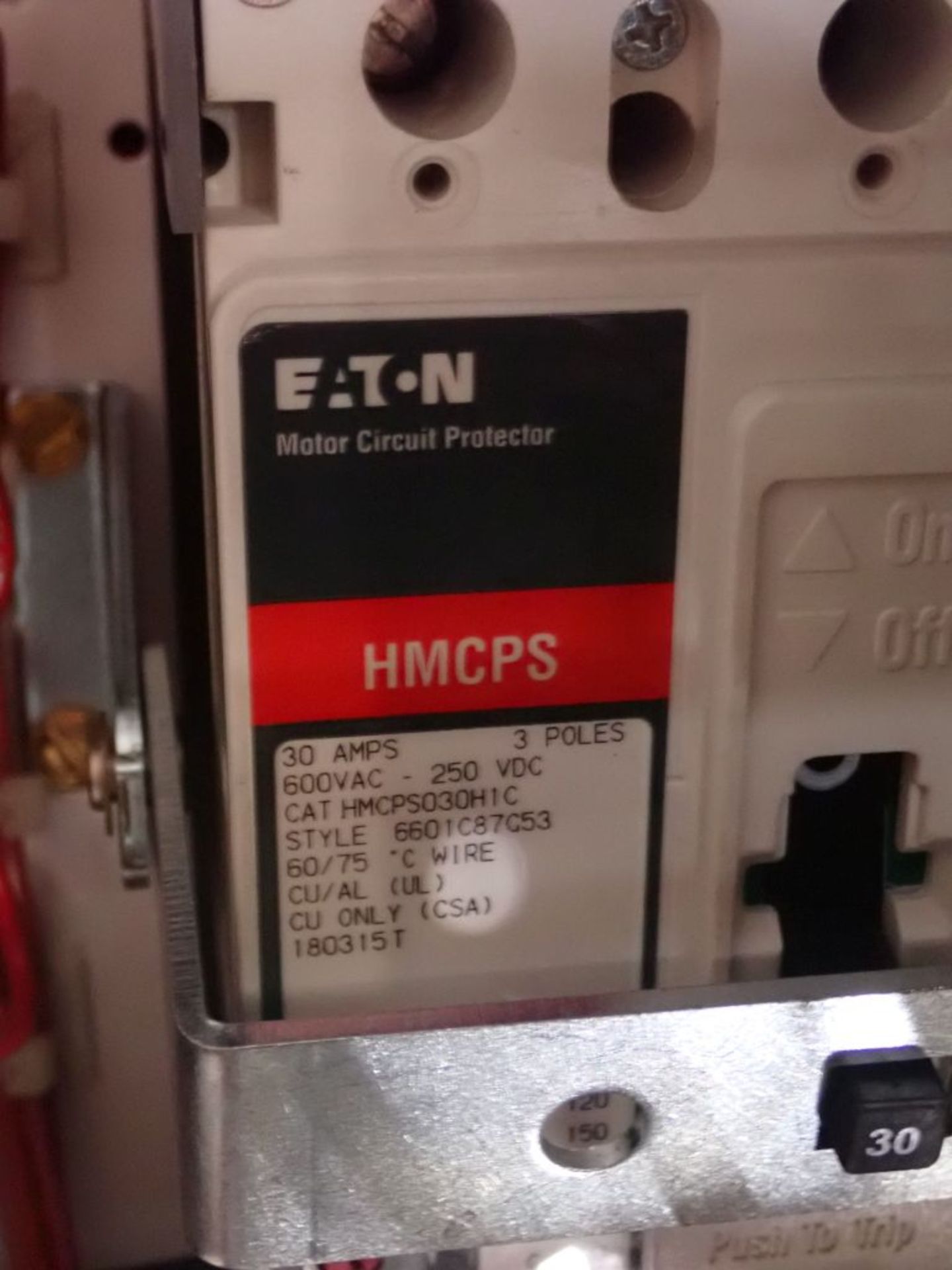 Eaton Freedom 2100 Series Motor Control Center | (1) FDRB-15A; (6) F206-30A-10HP; (1) FDRB-100A - Image 36 of 72