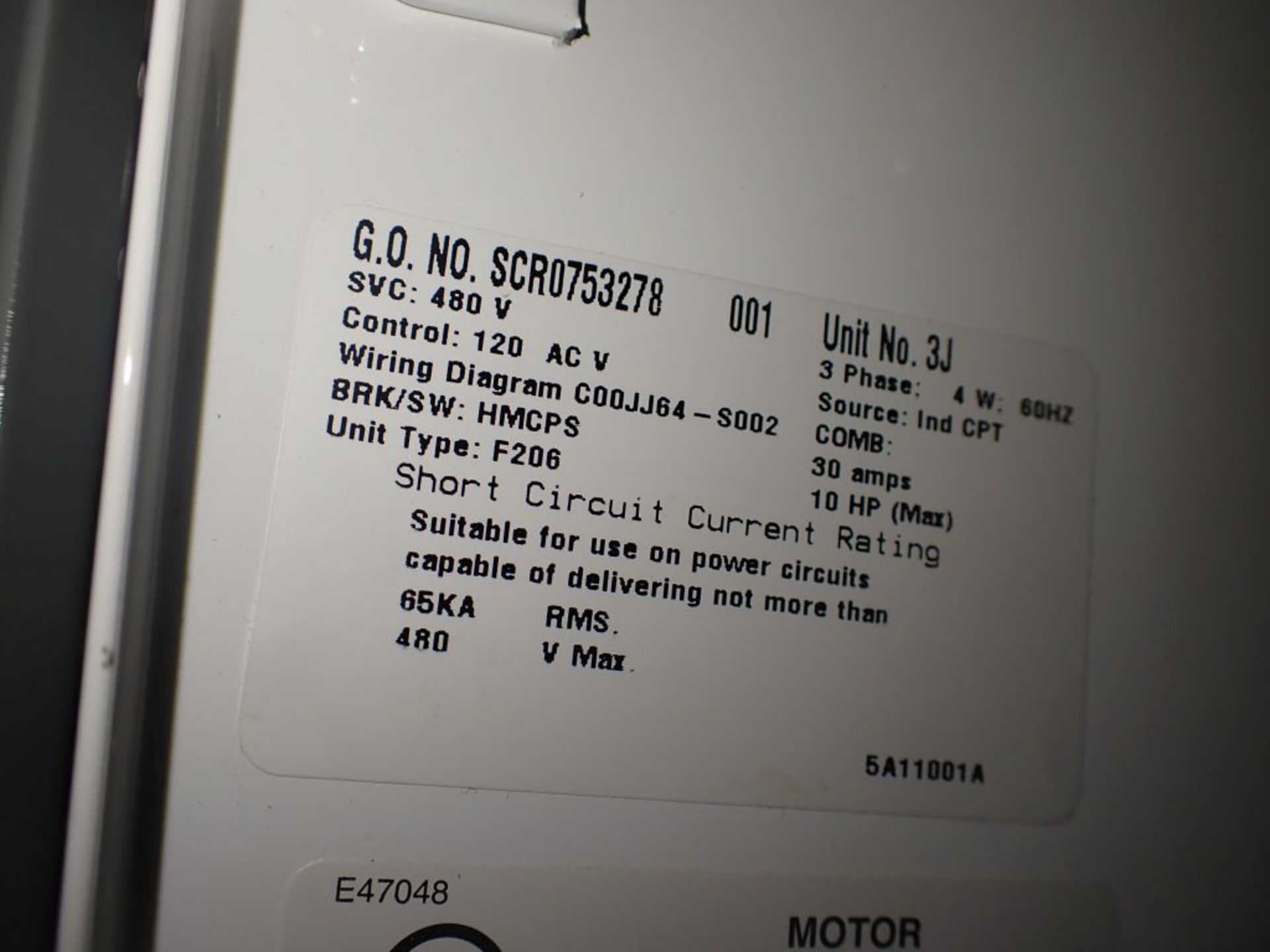 Eaton Freedom 2100 Series Motor Control Center | (1) FDRB-15A; (6) F206-30A-10HP; (1) FDRB-100A - Image 38 of 72