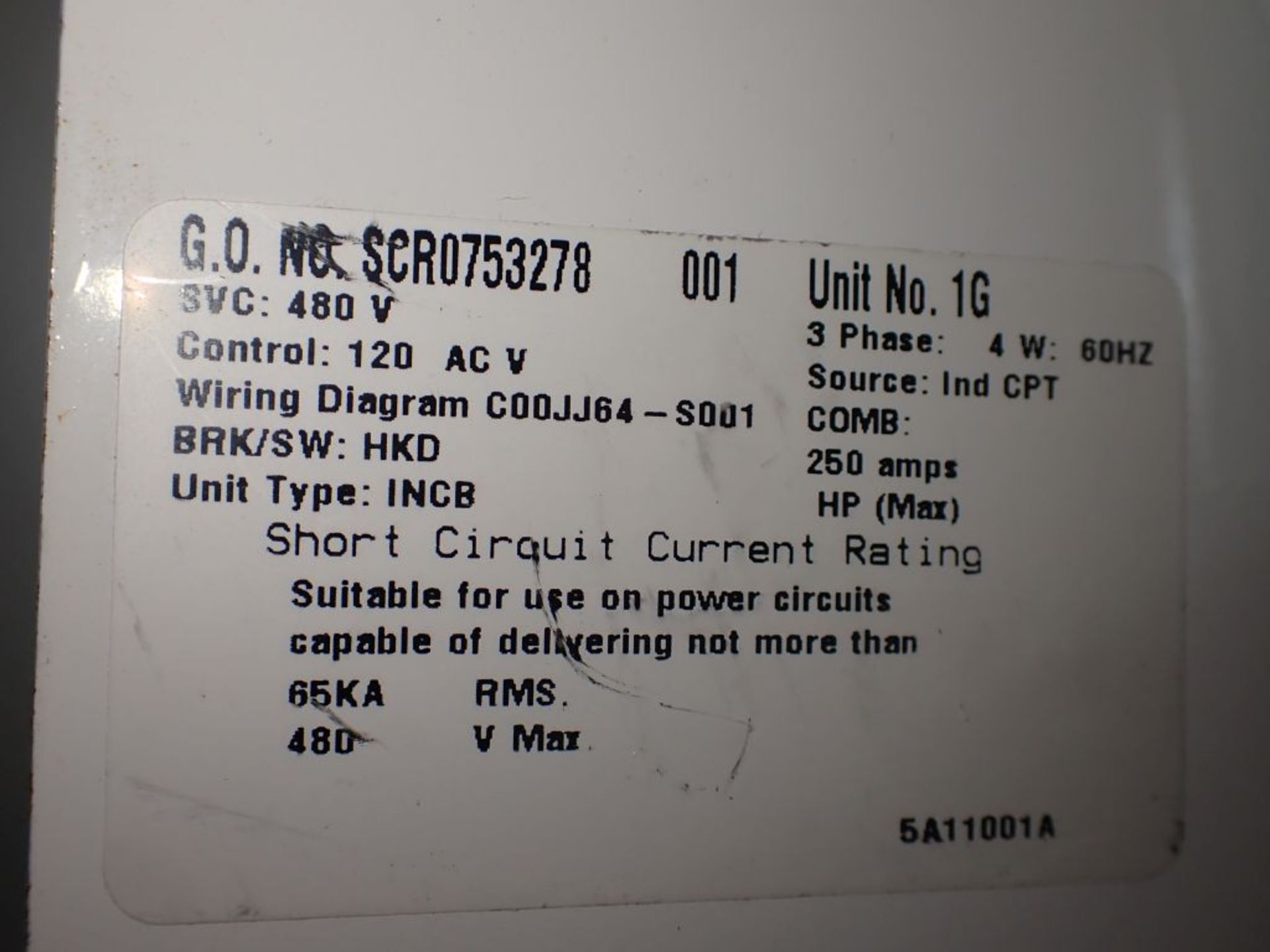 Eaton Freedom Flashgard Motor Control Center | SCR0753278, 480V; (1) INCB-250A, with 400A - Image 20 of 69