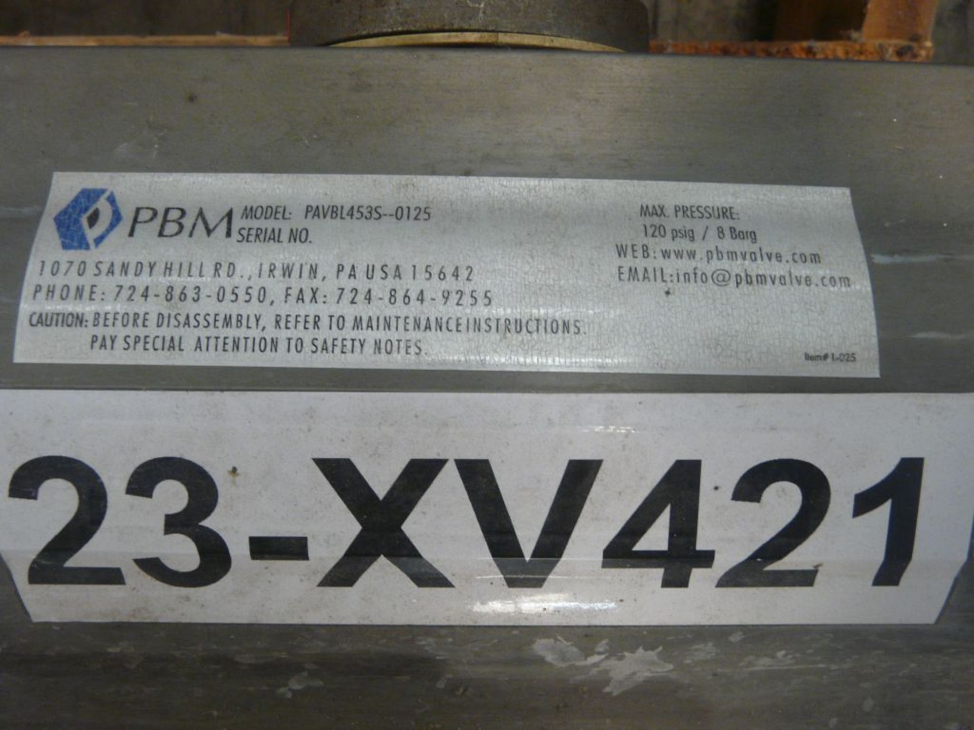 PBM Actuator - Model No. PAVBL453S-0125; 120 PSIG - Image 6 of 6