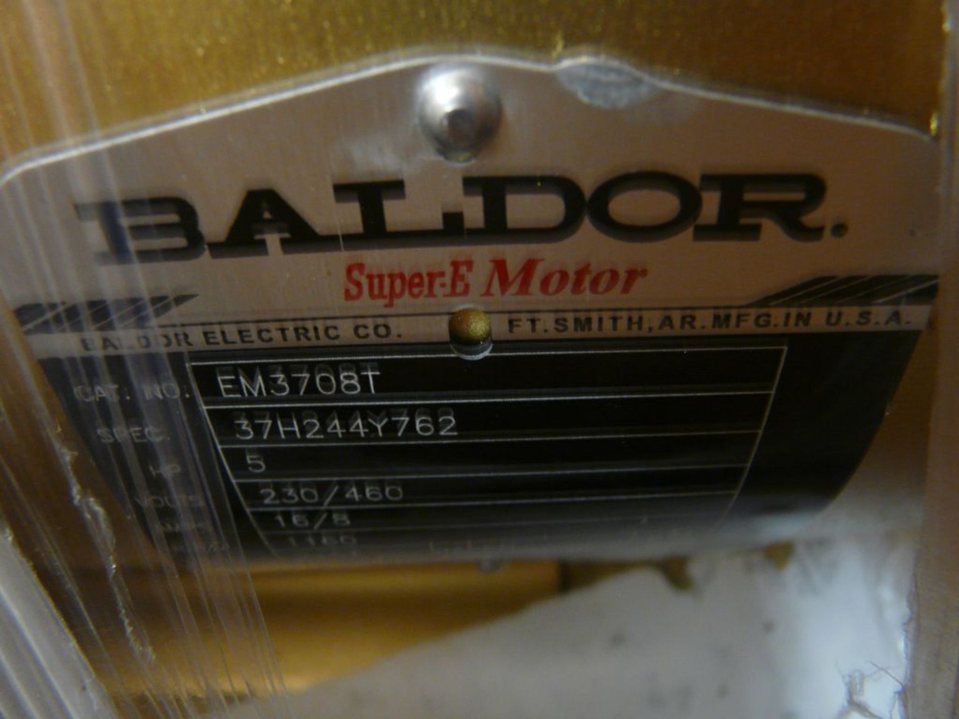 Baldor 5 HP Motor - Cat No. EM3708T; 230/460V; 1160 RPM; Frame: 215T - Image 2 of 5