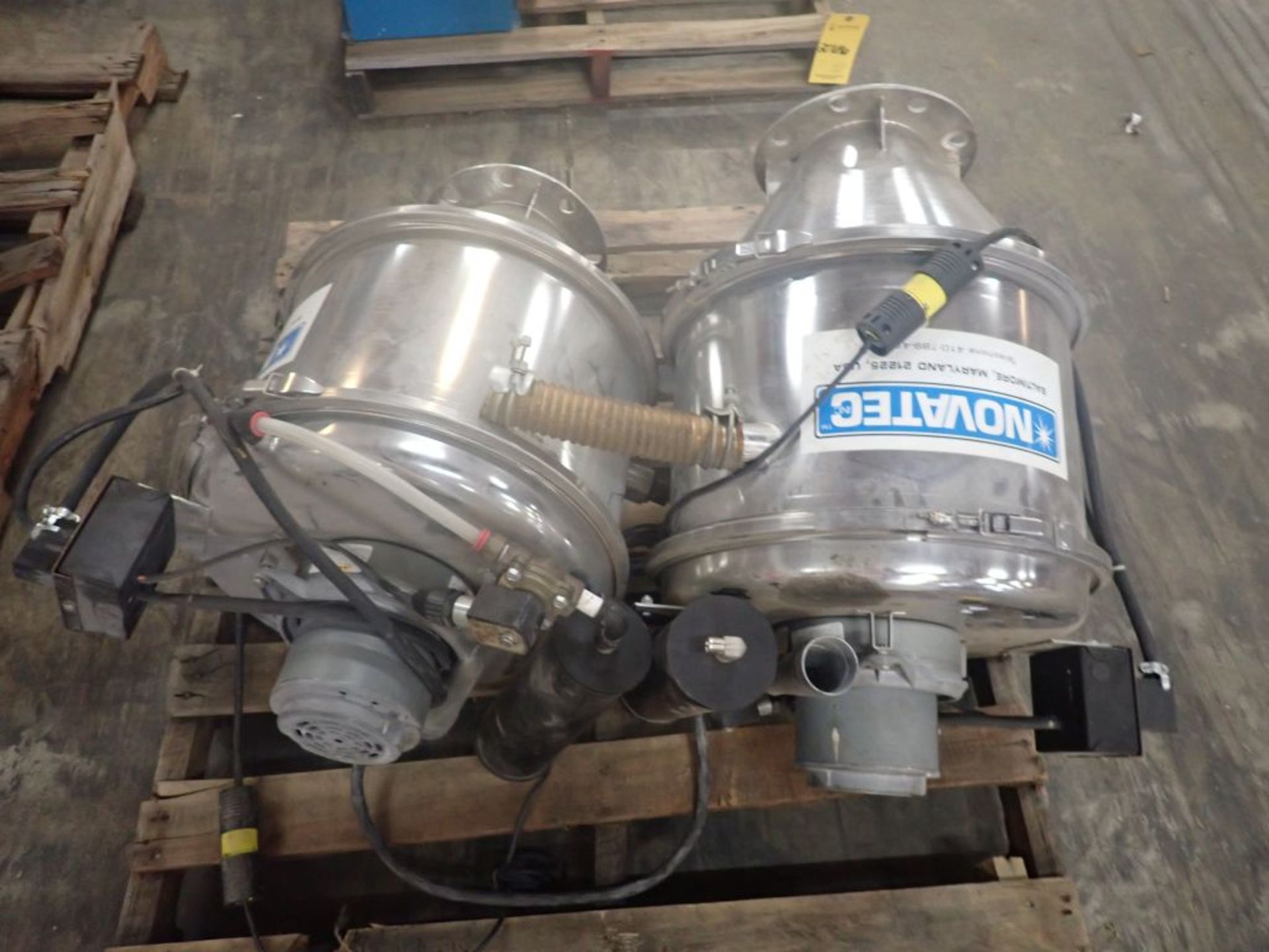 Lot of (2) Novatec Storage Hoppers w/Attachments - Complete Valve, Cat No. 06F22C2140AAF4C05