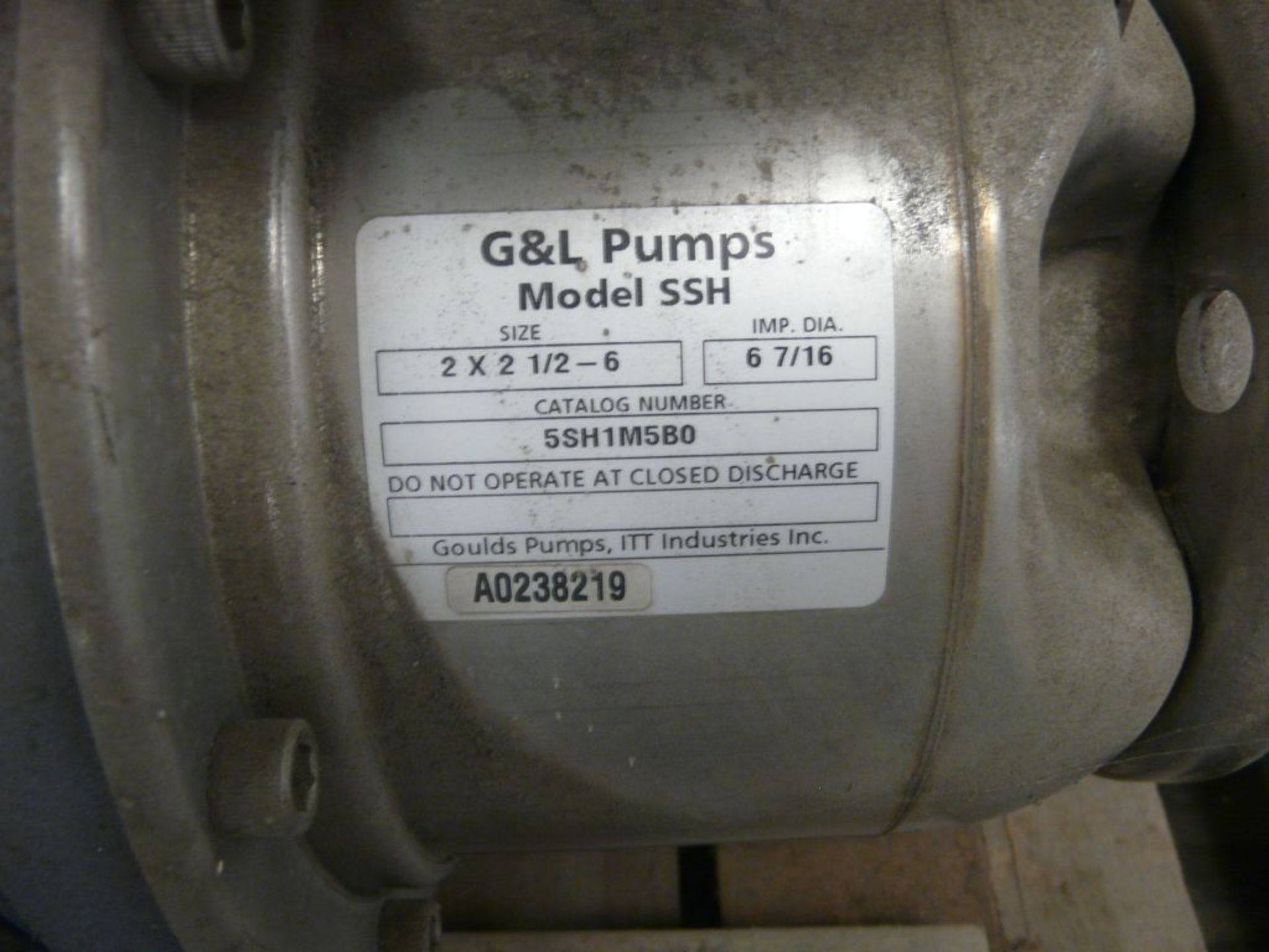 G&L Pumps Model SSH Pump - Cat No. 5SH1M580; Includes:; Baldor 15 HP Motor; Cat No. JMM3713T; 230/ - Image 4 of 6