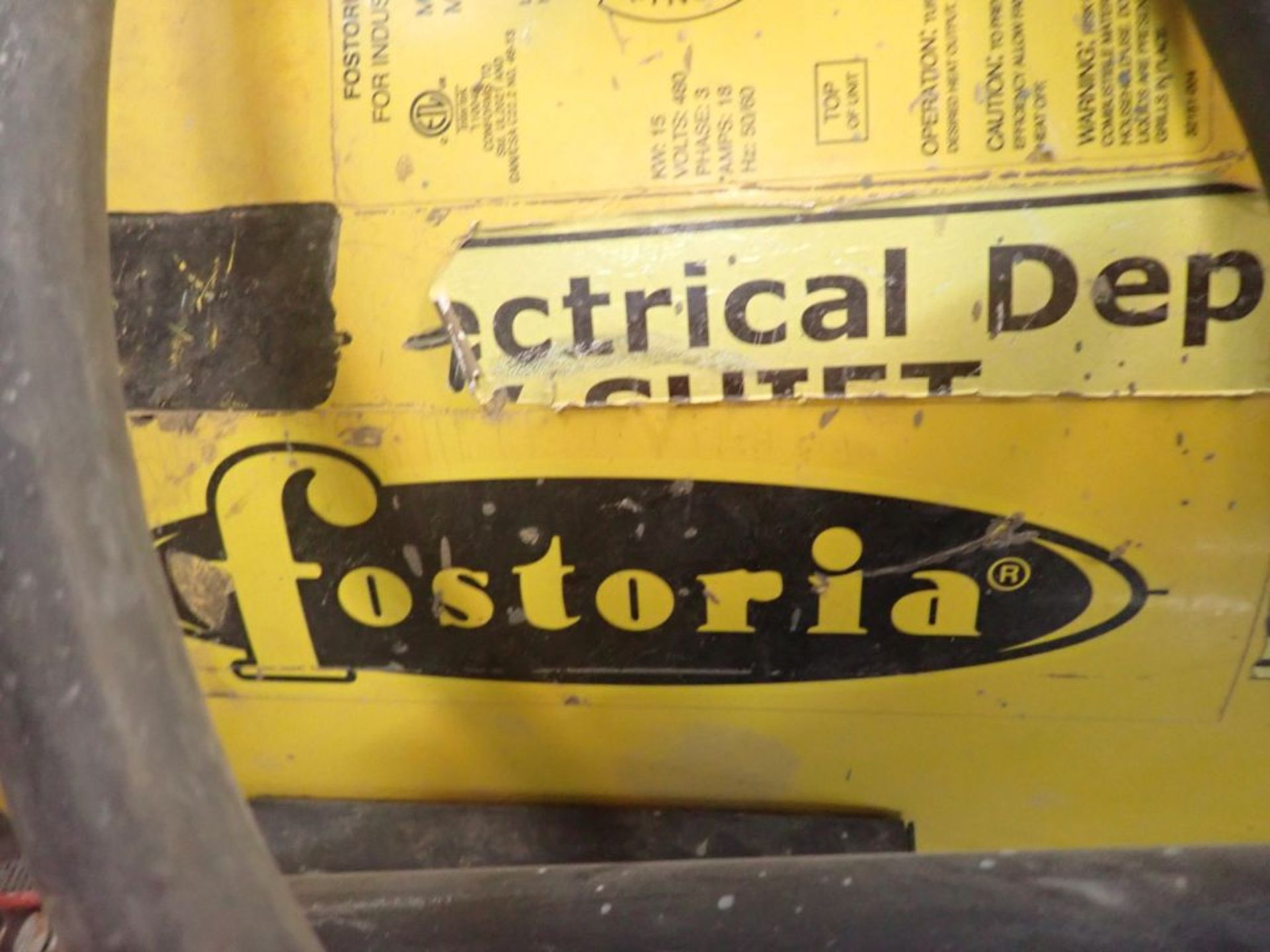 Fostoria Industrial Fan - Model No. FES-1548-3E; 480V; Tag: 214854 - Image 6 of 6