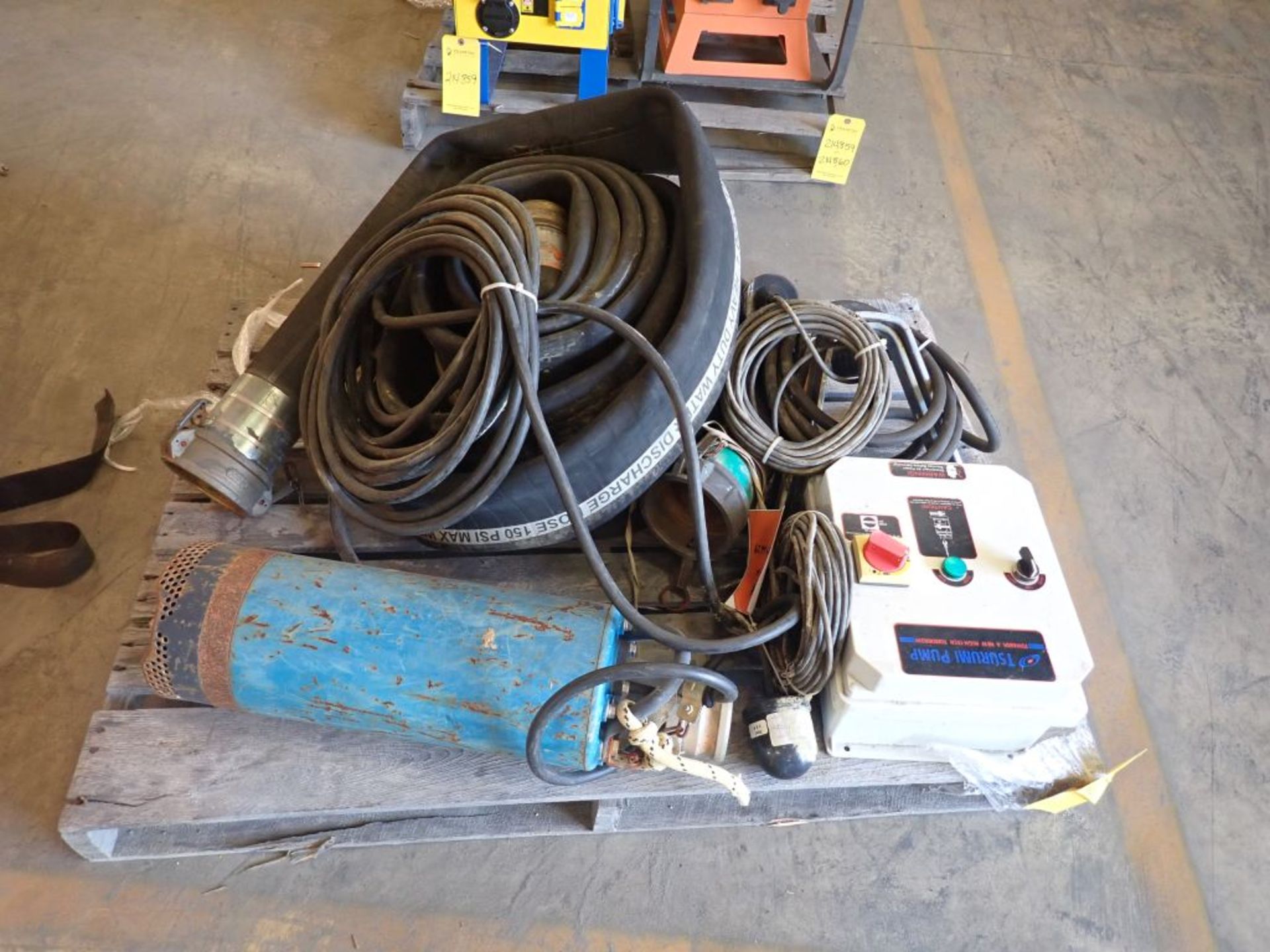 Lot of Assorted Components - Includes: Tsurumi Pump; Water Discharge Hose; Tag: 214858 - Image 5 of 16