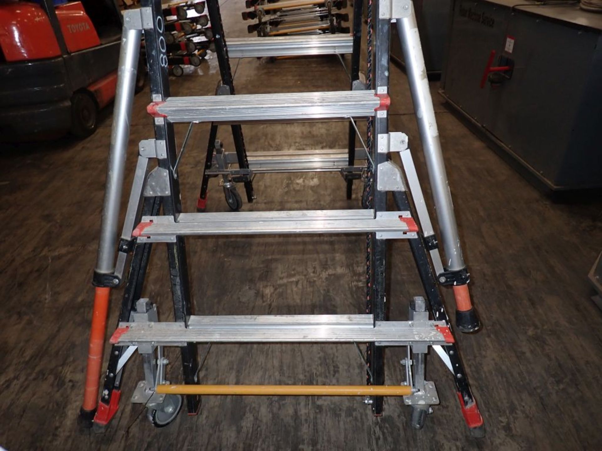 Little Giant Safety Cage Adjustable Platform Stepladder - 8-14'; 375 lb Capacity; Tag: 215275 - Image 4 of 6