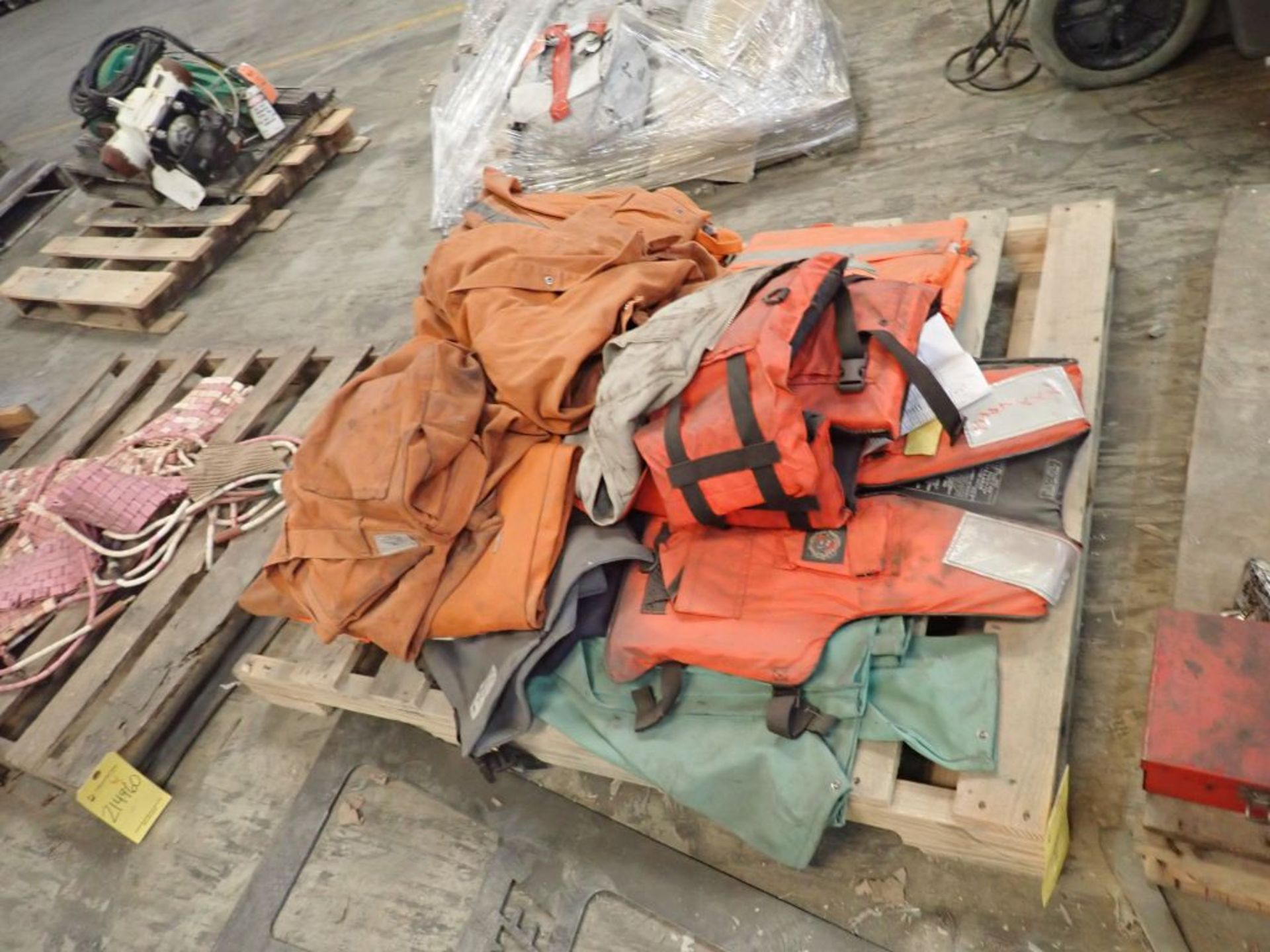 Lot of Work Clothes and Life Jackets; Tag: 214968 - Image 2 of 13