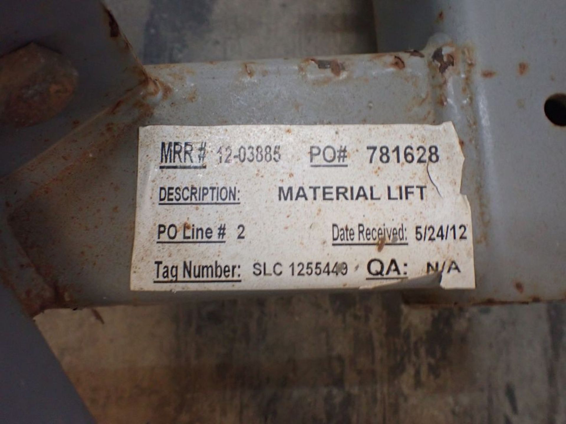 Genie Superlift Contractor Lift - Serial No. SLC 12-55449; Model No. SLC-24; 650 lb Capacity; Tag: - Image 8 of 11