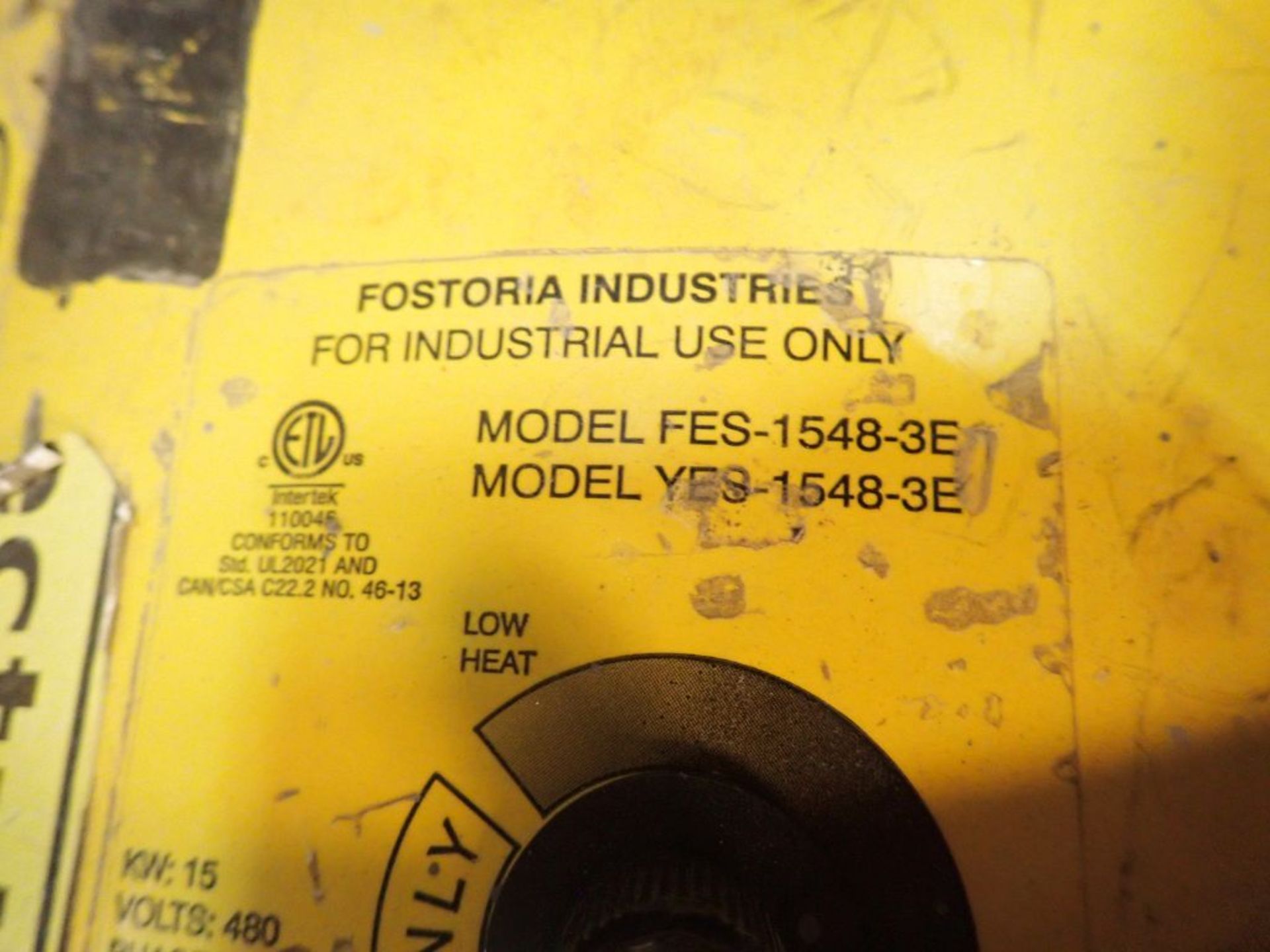 Fostoria Industrial Fan - Model No. FES-1548-3E; 480V; Tag: 214854 - Image 5 of 6