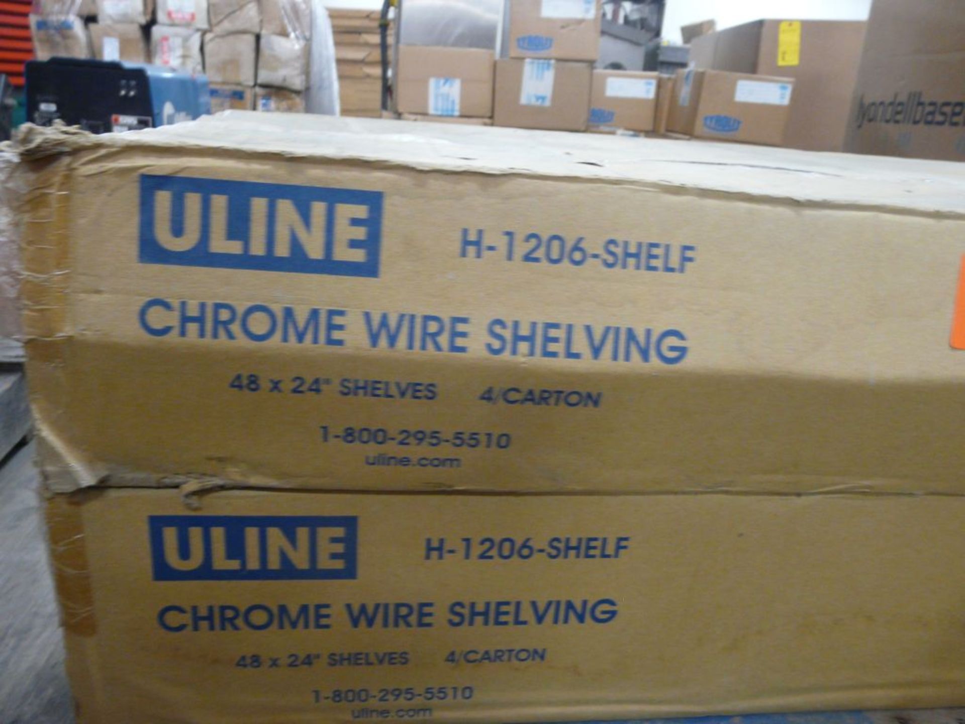 Lot of (2) U-Line Chrome Wire Shelves - Cat No. H-1206-Shelf; 48" x 24" Shelves; Tag: 215439 - Image 3 of 3