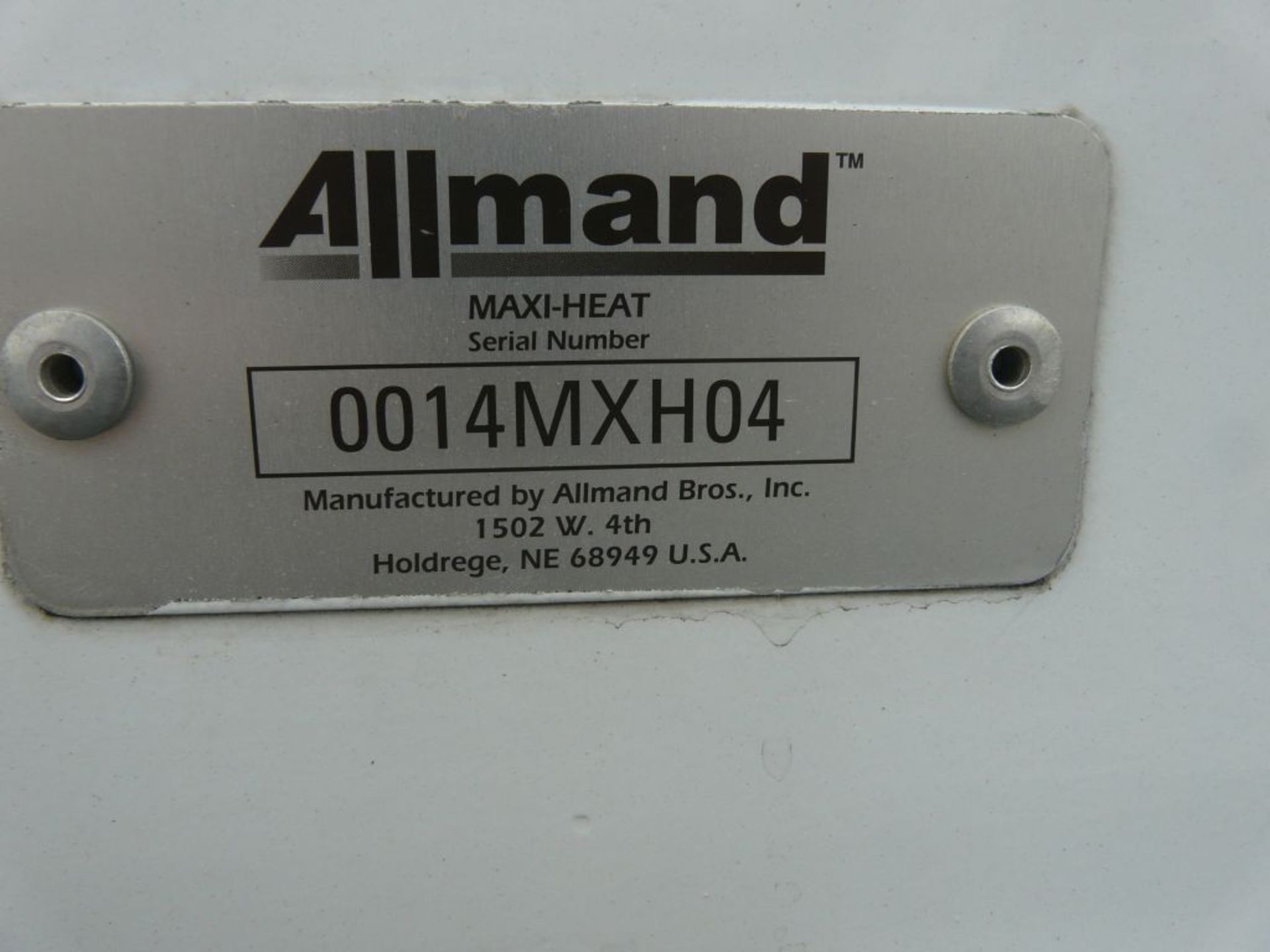 Allmand Maxi-Heat Diesel Heater - S/N: 0014MXH04; Tag: 215609 - Image 6 of 11