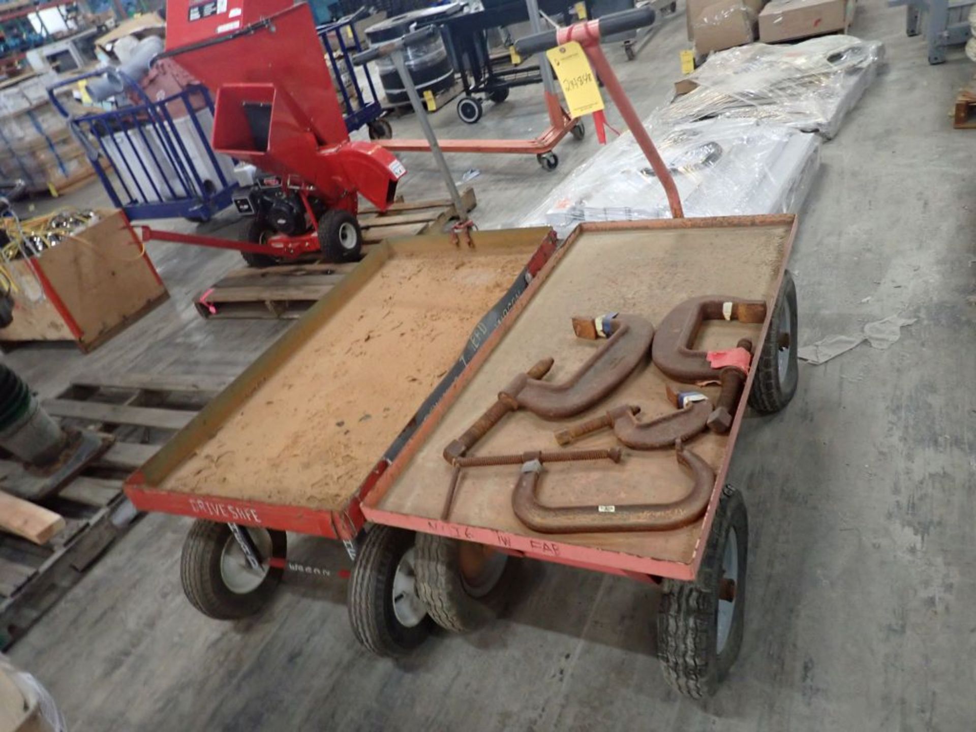 Lot of (2) Handled Wagons and (4) C-Clamps; Tag: 214848 - Image 2 of 16