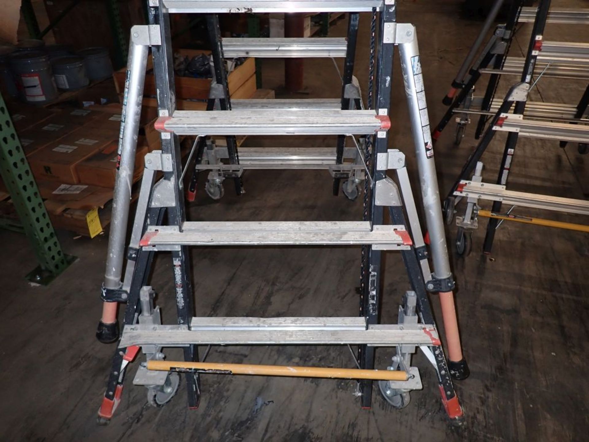 Little Giant Safety Cage Adjustable Platform Stepladder; Tag: 215285 - Image 3 of 7