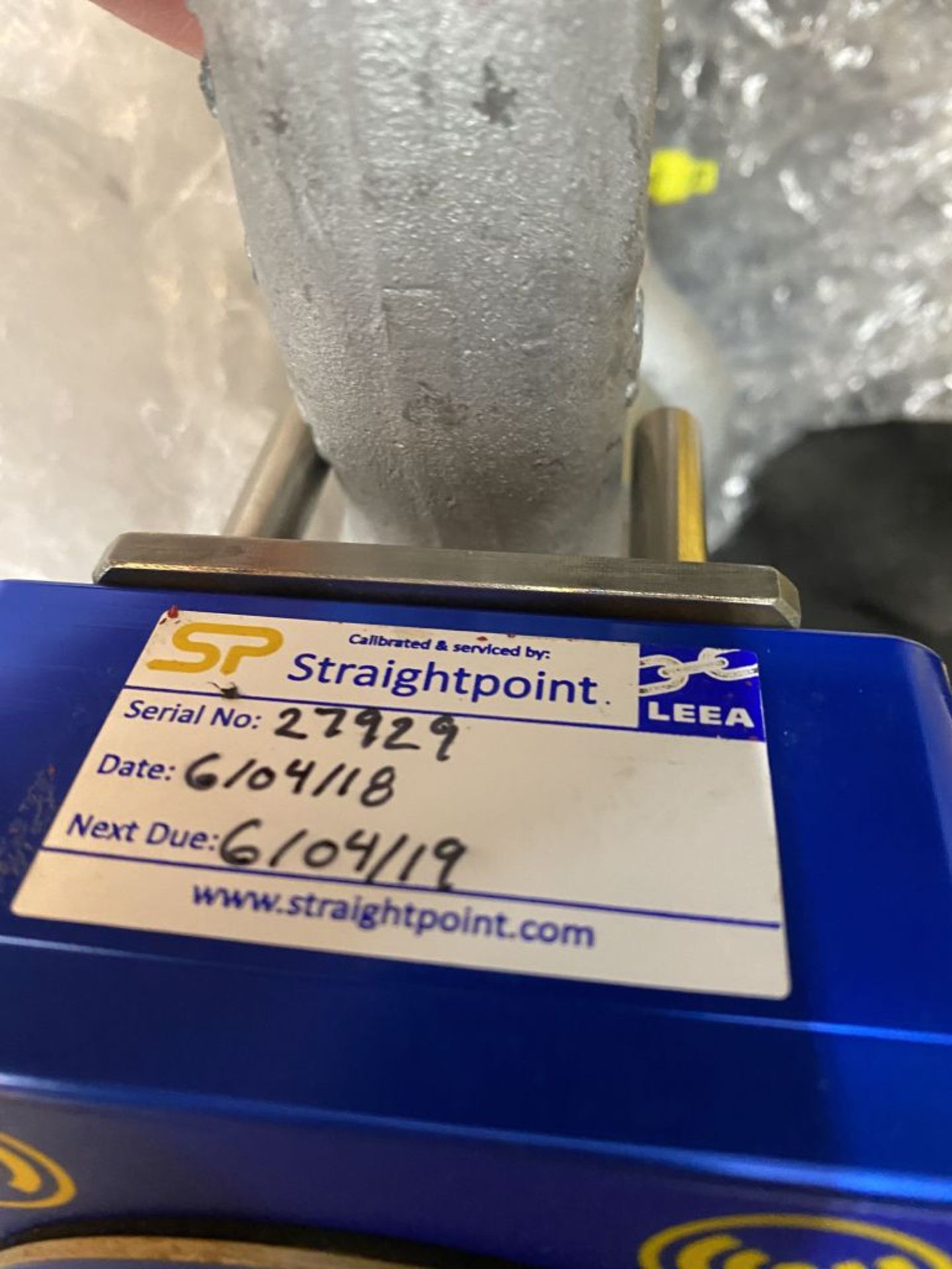 Straight Point Wireless Handheld & Loadcell/Shackle; Tag: 214833 - Image 7 of 19
