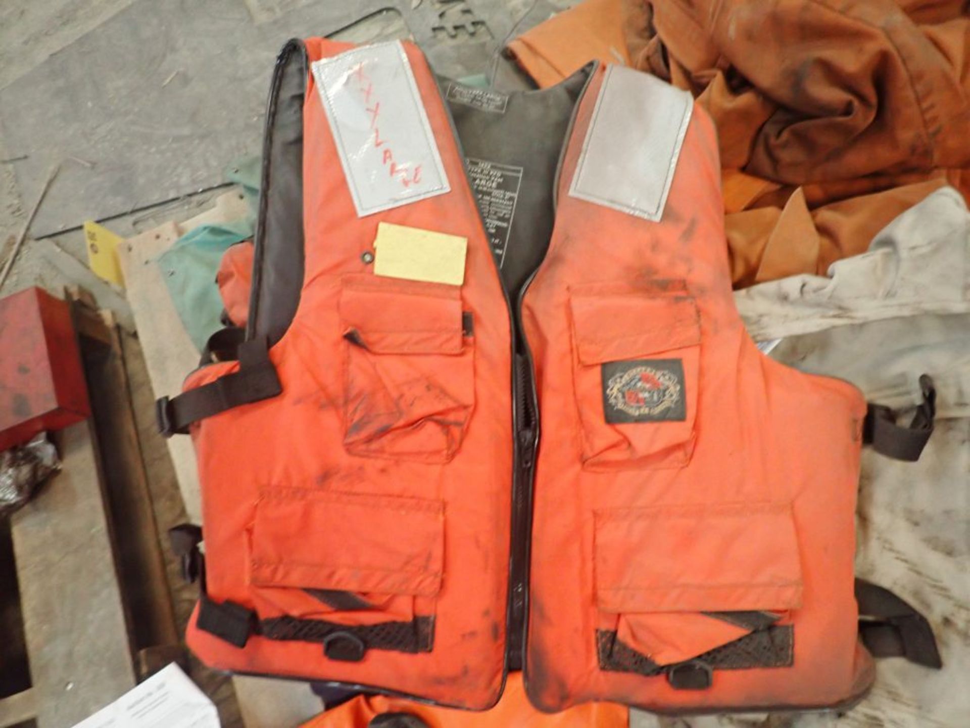 Lot of Work Clothes and Life Jackets; Tag: 214968 - Image 11 of 13