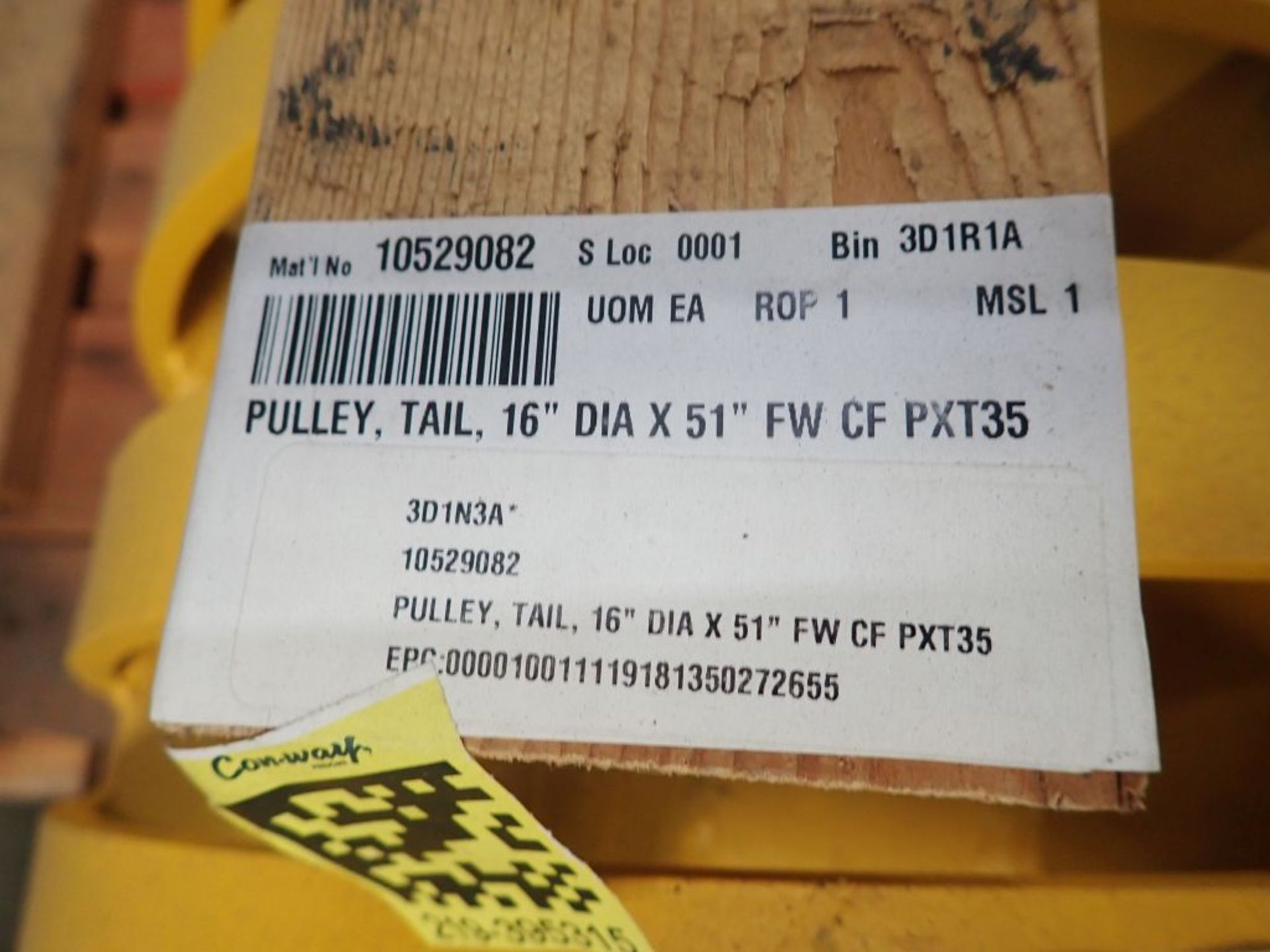 PPI Tail Pulley - Part No. PXT35; 16" Diameter x 51"; Tag: 215882 - Image 7 of 9