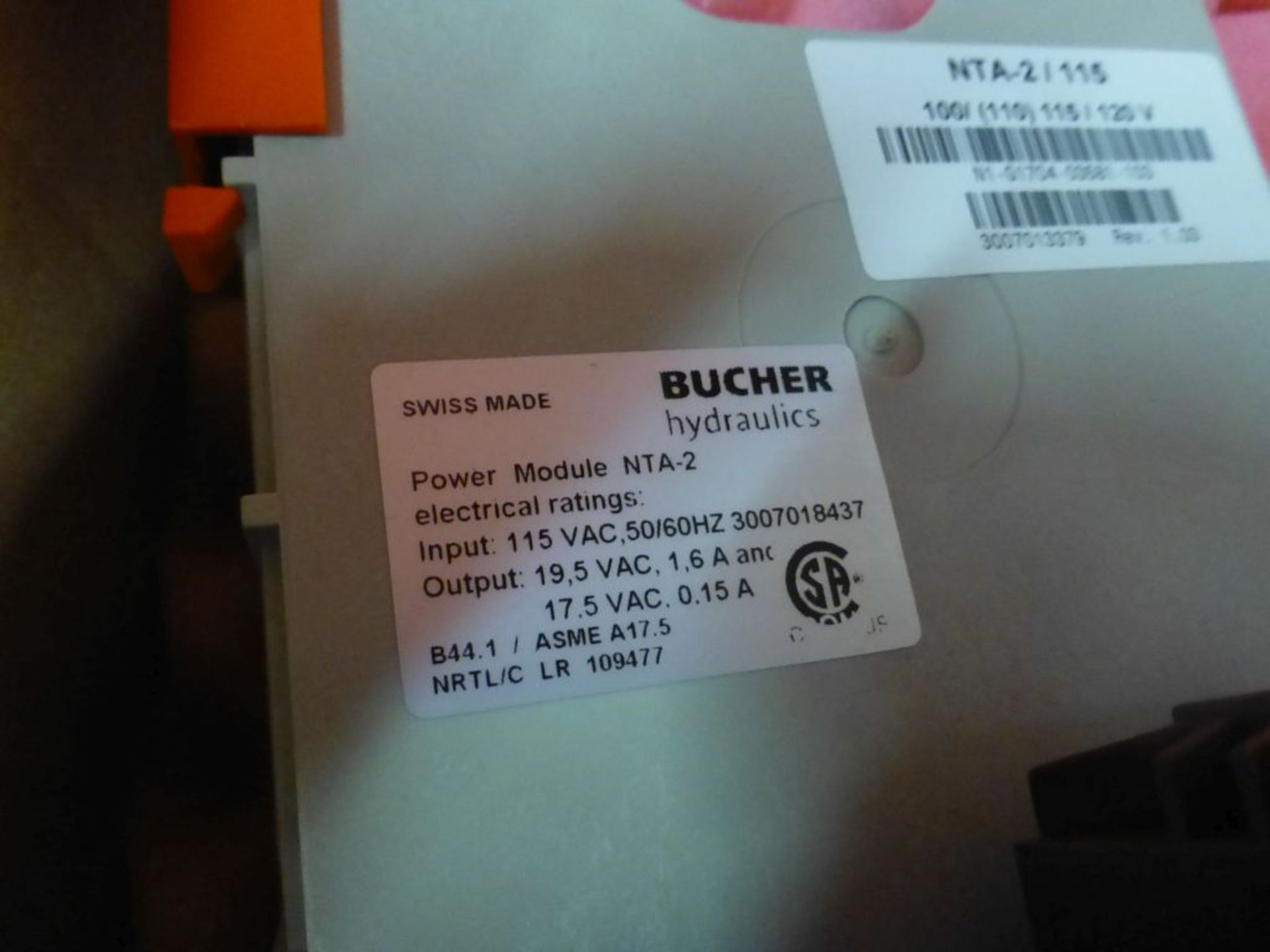 Lot of (2) Bucher Hydraulics Components - (1) Power Module Model No. NTA-2, 115/120V; (1) Delcon - Image 7 of 7