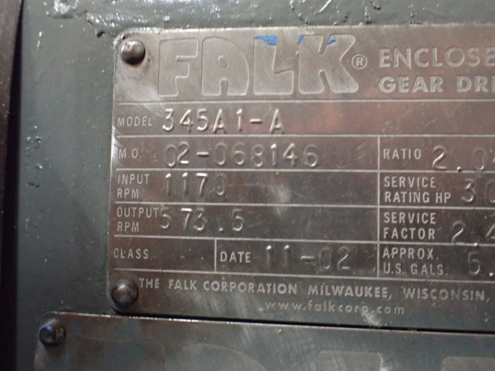 Falk Enclosed Gear Drive - Model No. 345A1-A; 2.040 Ratio; Tag: 215759 - Image 10 of 11