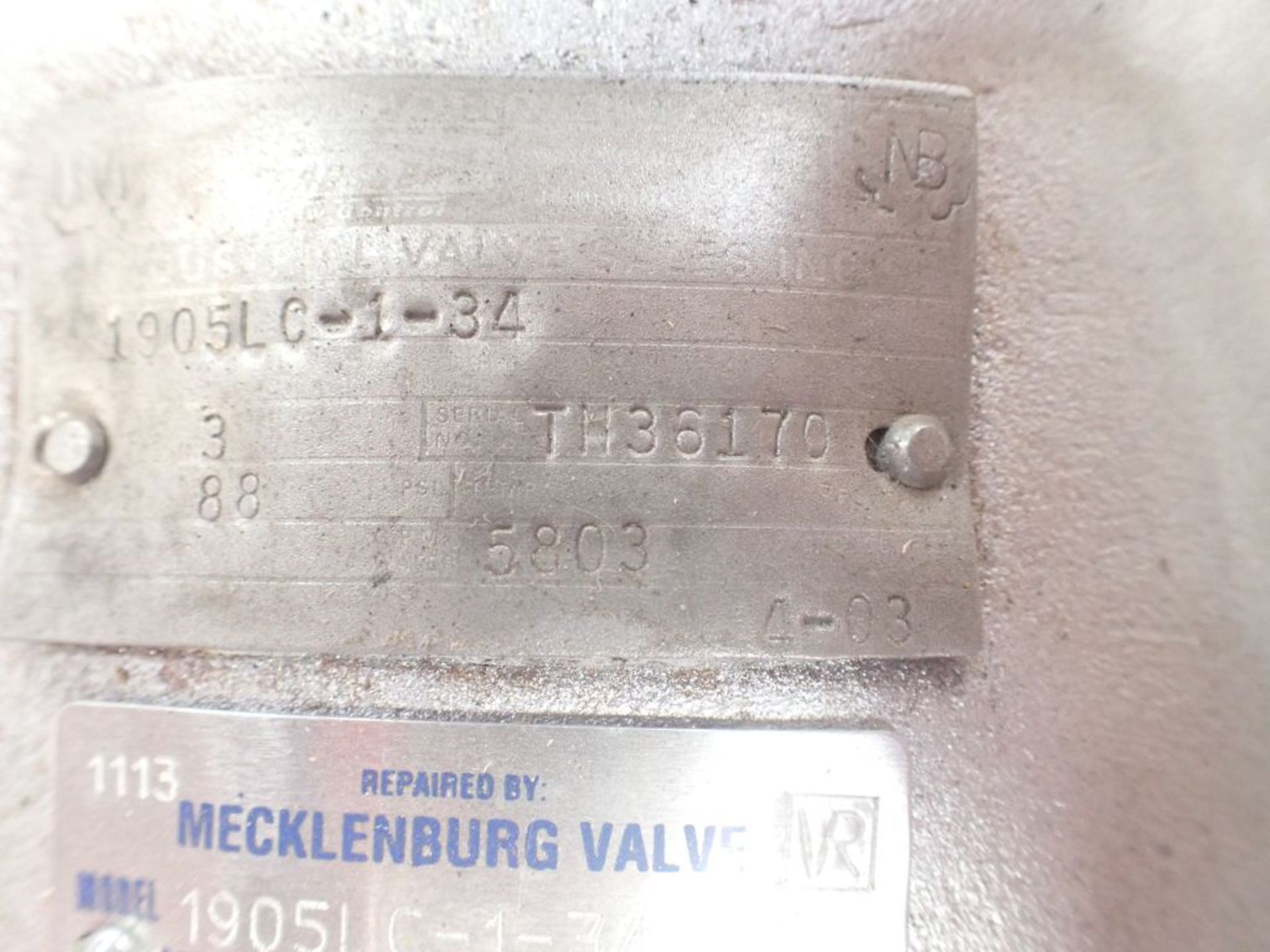 UV Valve - Model No. 1905LC-1-34; Serial No. TN361 70; Tag: 215687 - Image 6 of 7