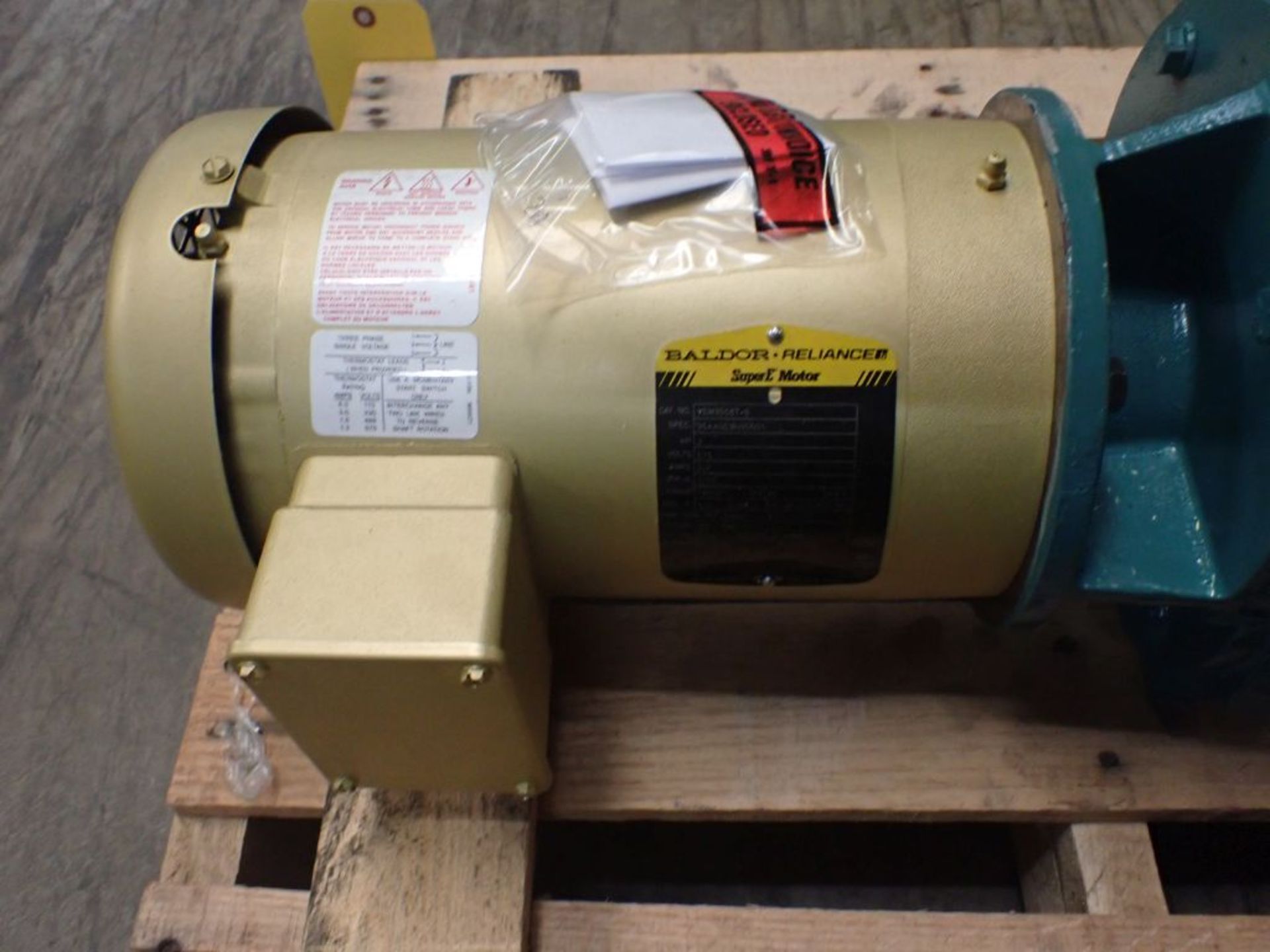 Clyde Bergemann Gear Motor Assembly - Serial No. 2001-530, Model No. BE-DR5; Includes:; Baldor 2 - Image 7 of 10