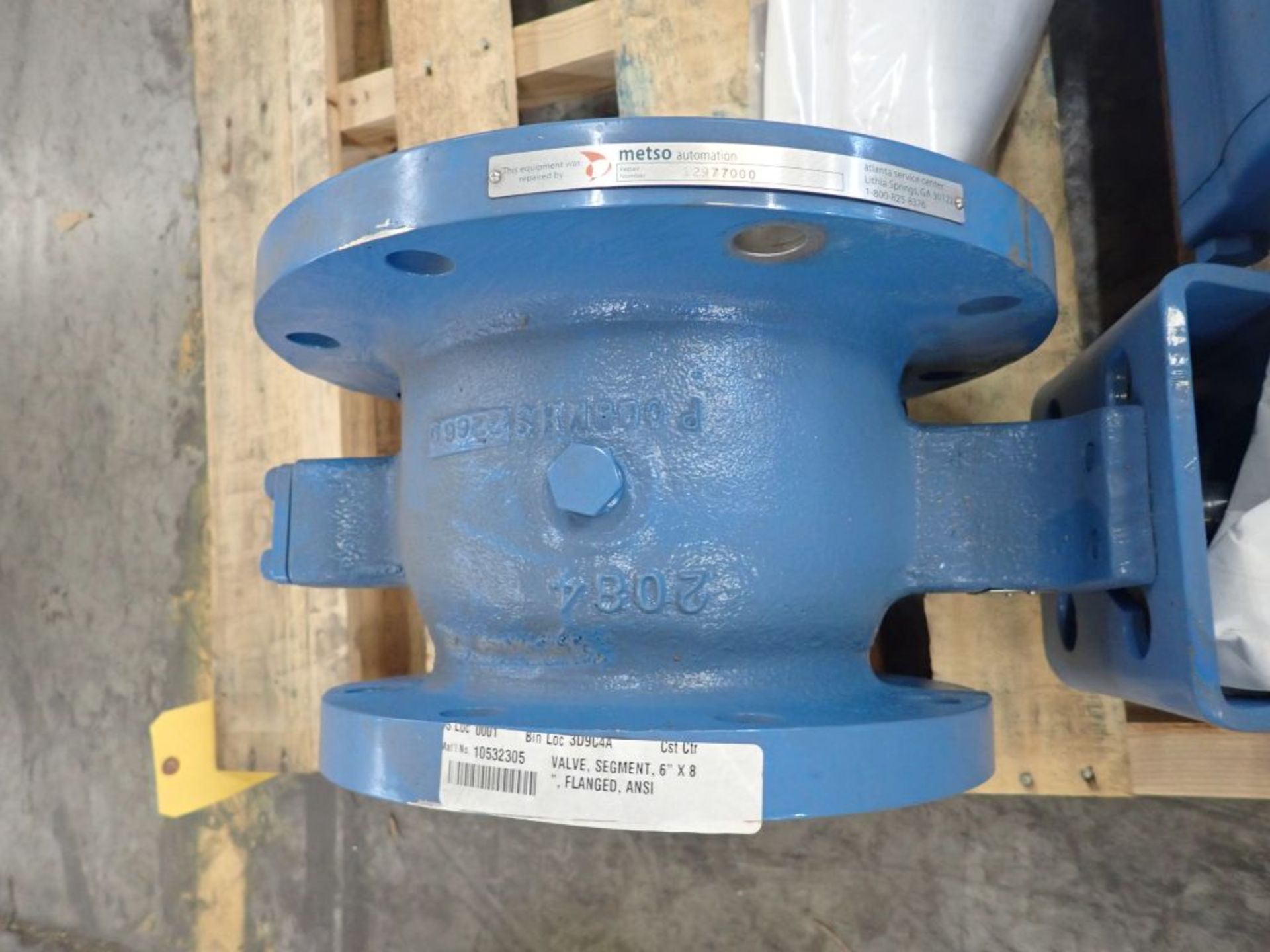 Metso Flanged Valve Segment - Model No. 309C4A; Part No. 10532305; Size: 6" x 8"; Tag: 215781 - Image 6 of 9