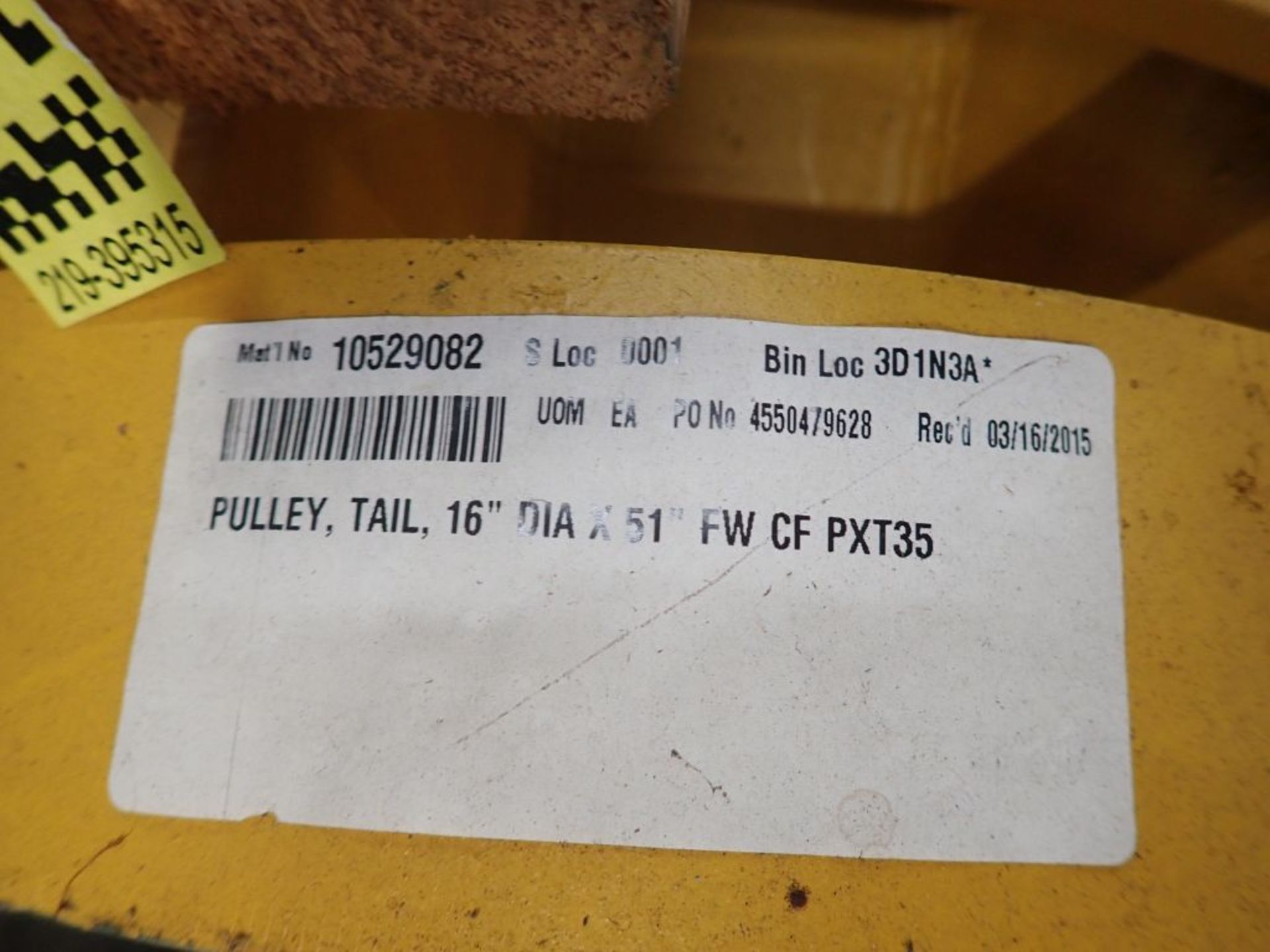 PPI Tail Pulley - Part No. PXT35; 16" Diameter x 51"; Tag: 215882 - Image 5 of 9