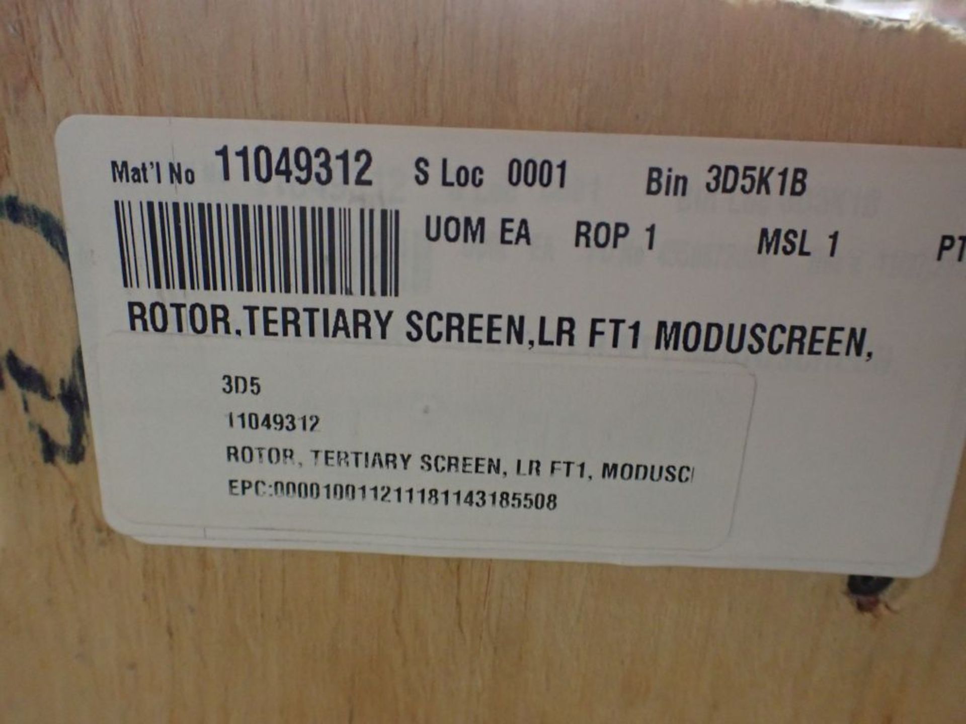 AFT Tertiary Screen Rotor - Model No. 11049312; R49430-1-001; Tag: 215696 - Image 6 of 6