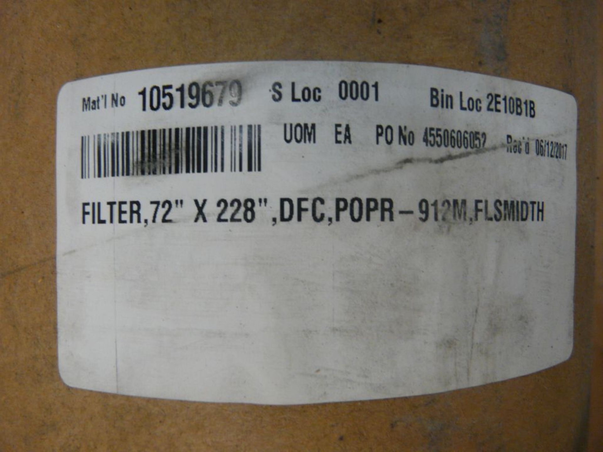 Lot of Approx (2) FL Smidth DFC Prop Filters - Part No. 912M; 72" x 228"; Tag: 216455 - Image 3 of 3