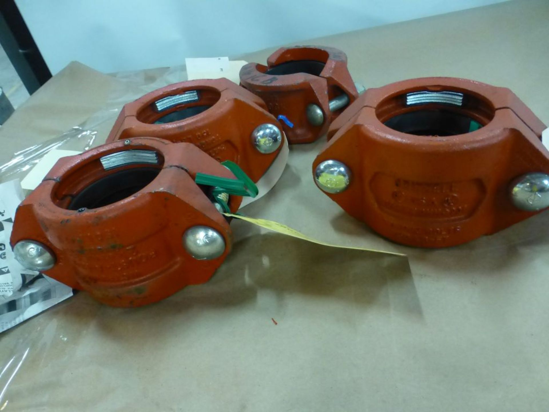 Lot of (4) Plainlocks Victaulic Couplings - Size: 2-1/2"; Tag: 216184